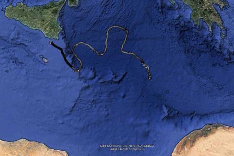 Beyond Calypso, la mappa dei drifters rilasciati nell'ambito del progetto di ricerca