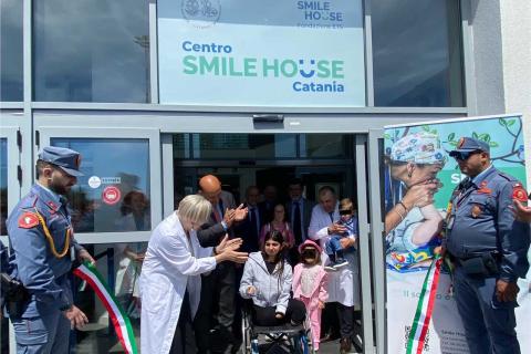 Un momento della inaugurazione del Centro Smile House Catania