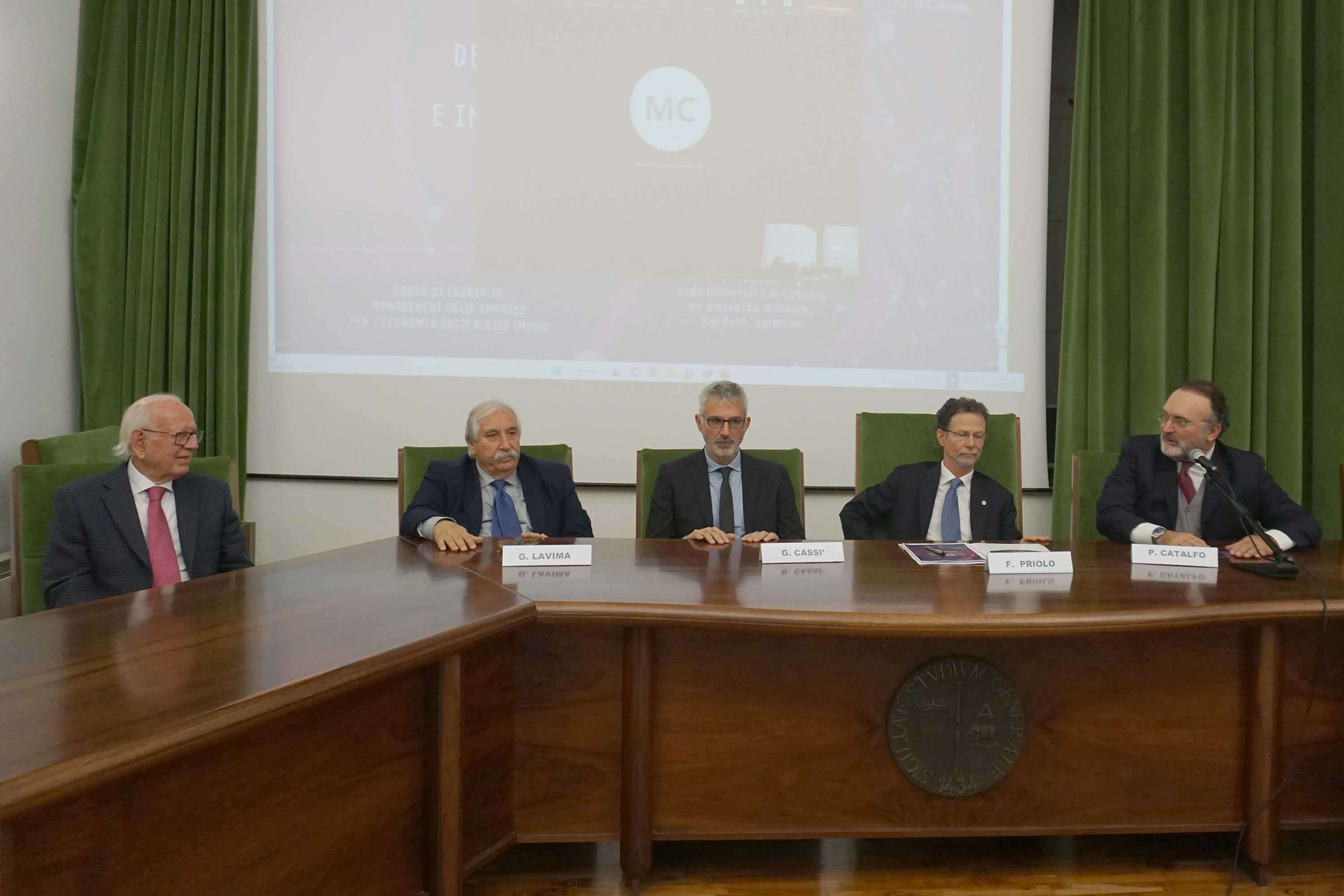 Arturo Schininà, Pinuccio Lavima, Peppe Cassì, Francesco Priolo e Pierluigi Catalfo