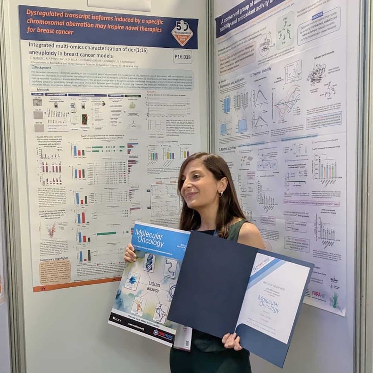 La dott.ssa Chiara Scuderi riceve il "Febs Press Prize"