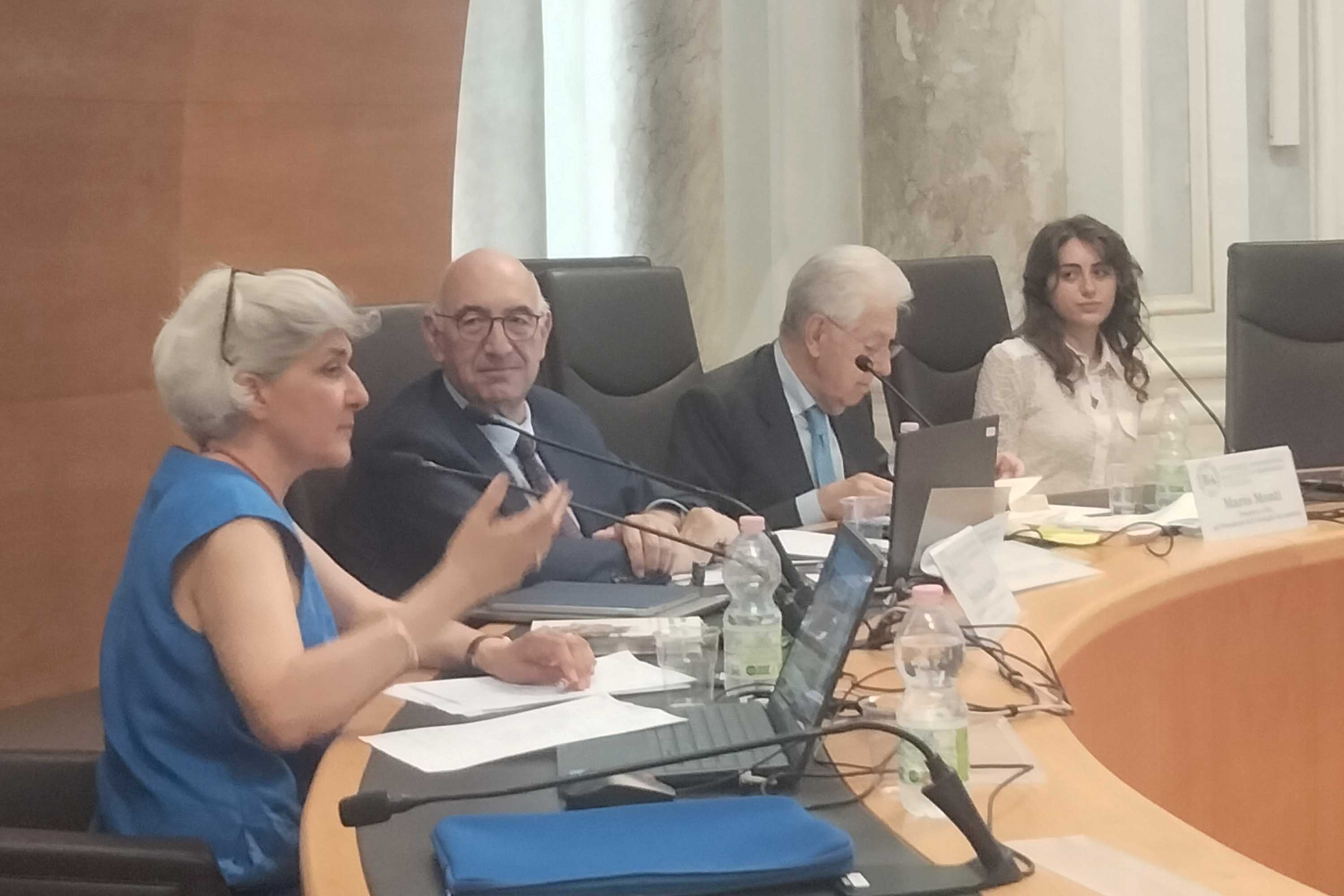 Un momento dell'intervento di Sylvie Goulard
