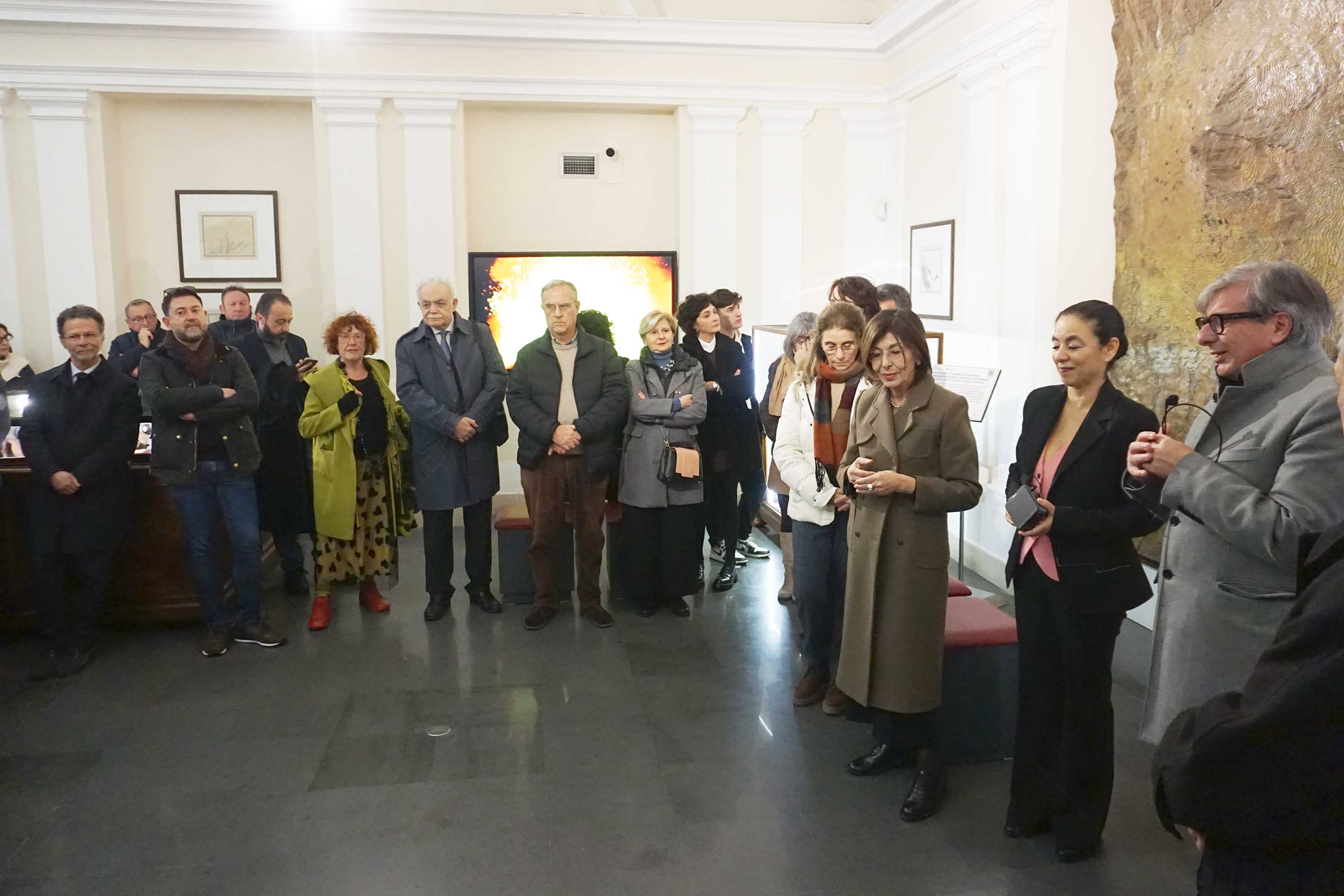 Un momento dell'intervento del rettore Enrico Foti