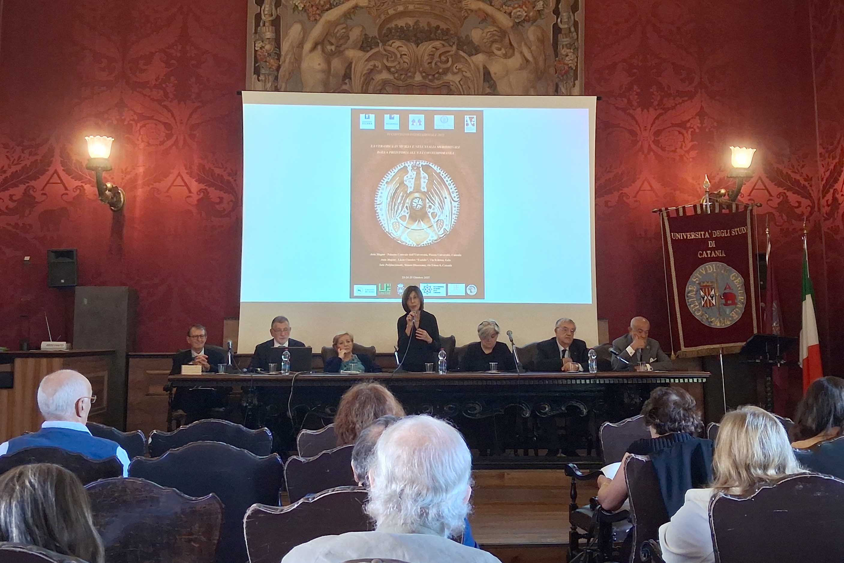 Un momento dell'intervento della prorettrice Lina Scalisi