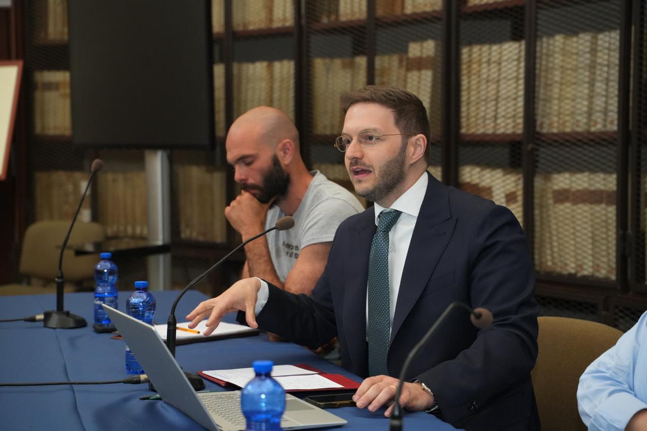 Un momento della presentazione introduttiva del prof. Cristiano Calì