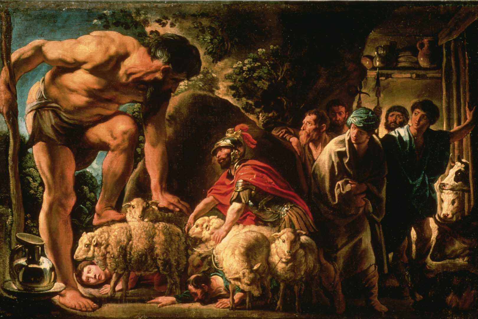 Ulysses and His Companions Escaping from the Cave of Polyphemus" di Jacob Jordaens