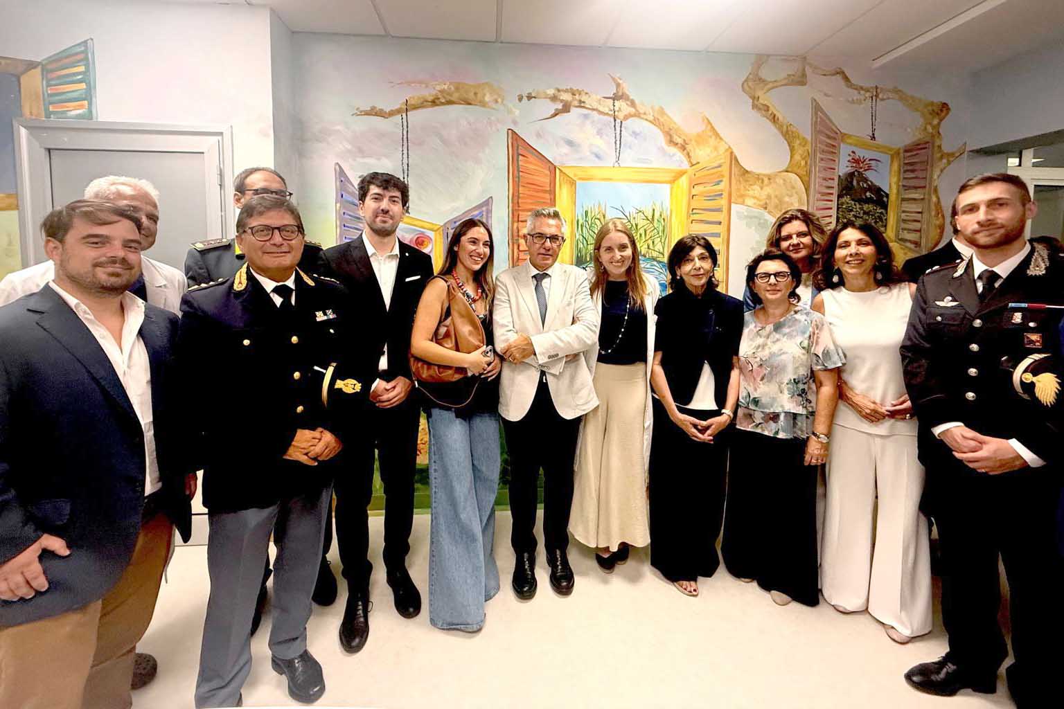 Un momento della cerimonia di inaugurazione della "Stanza della fragilità"