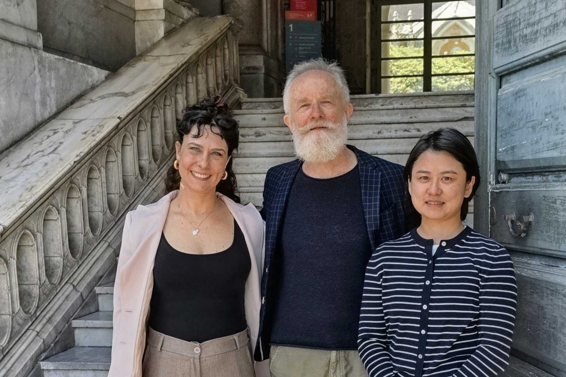 In foto da sinistra Lavinia Benedetti, Stefano Rapisarda e He Danyang