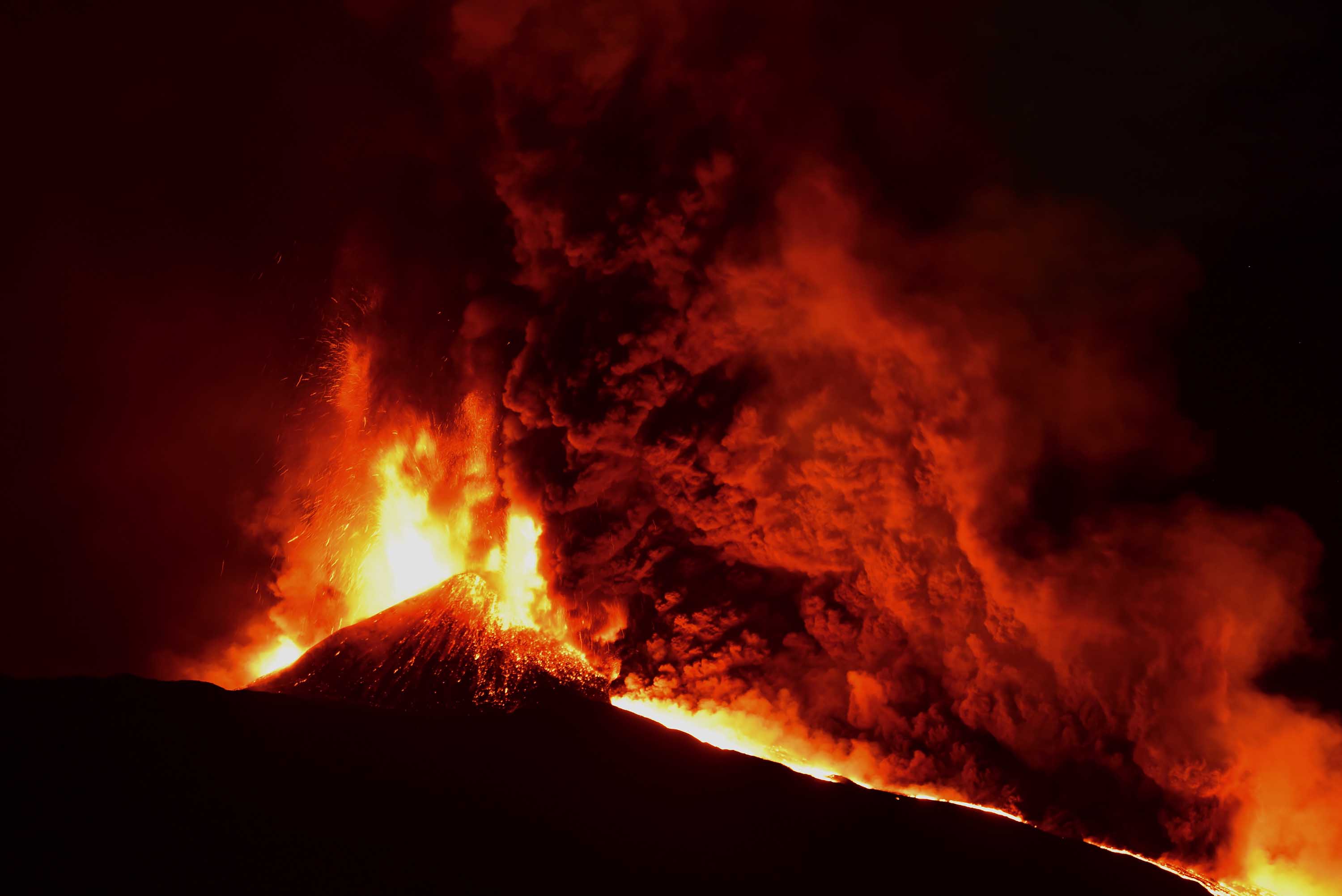 Un fenomeno eruttivo dell'Etna