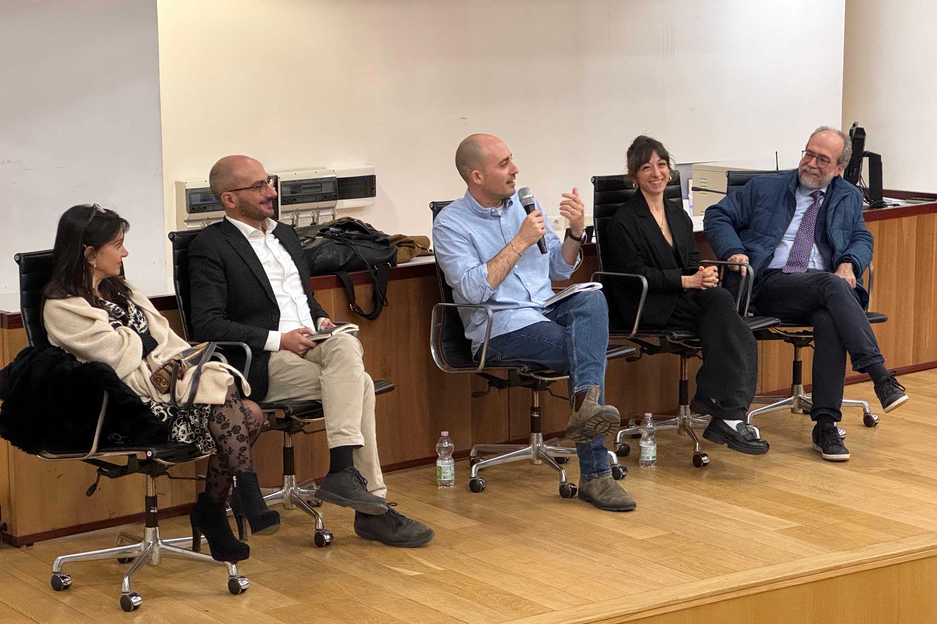 In foto da sinistra Marina Paino, Giuseppe Palazzolo, Francesco Costa, Claudia Cantale e Antonio Sichera