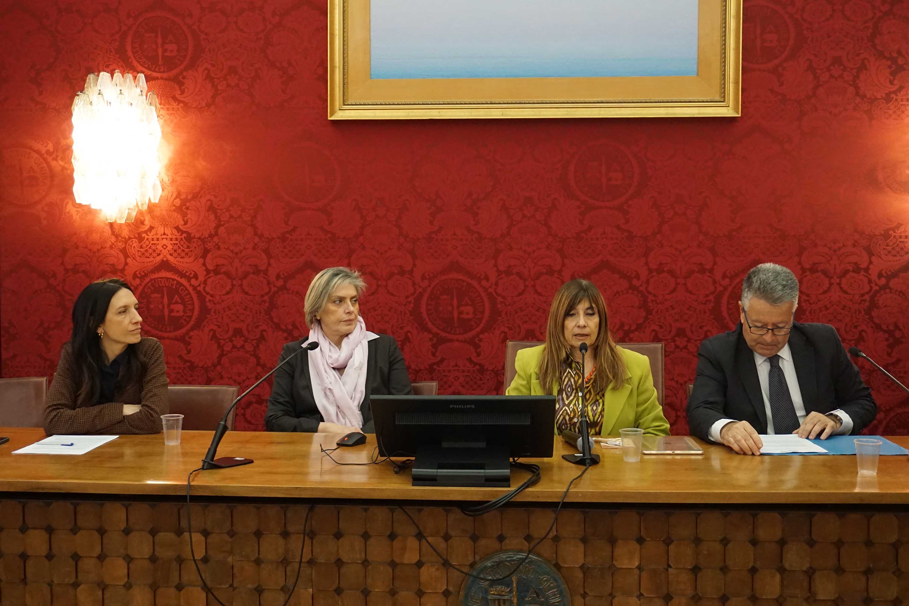 In foto da sinistra Mariagrazia Militello, Rosalba Sorice, Adriana Ciancio e Gennaro Gigante