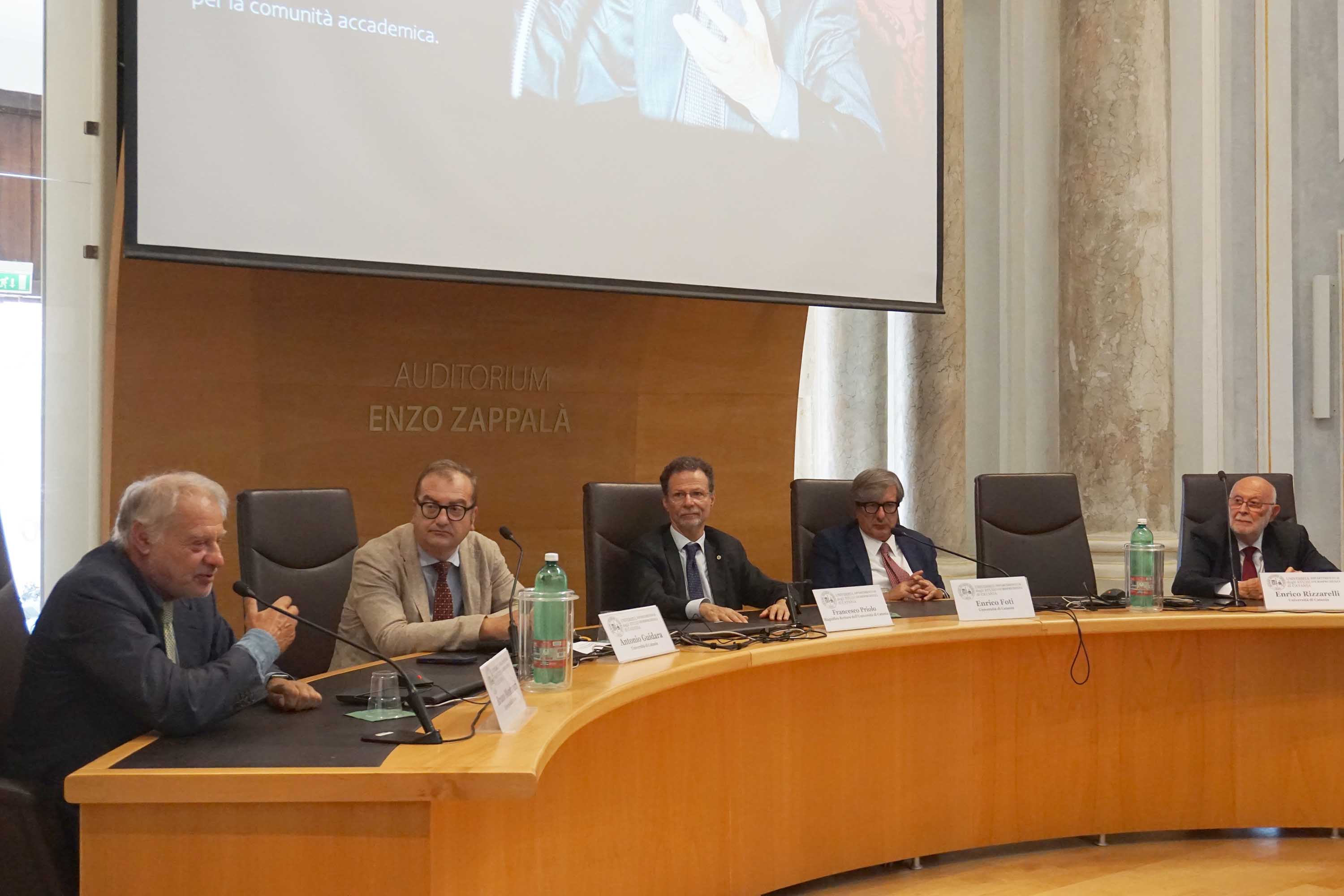 In foto da sinistra Montanari, Guidara, Priolo, Foti e Rizzarelli