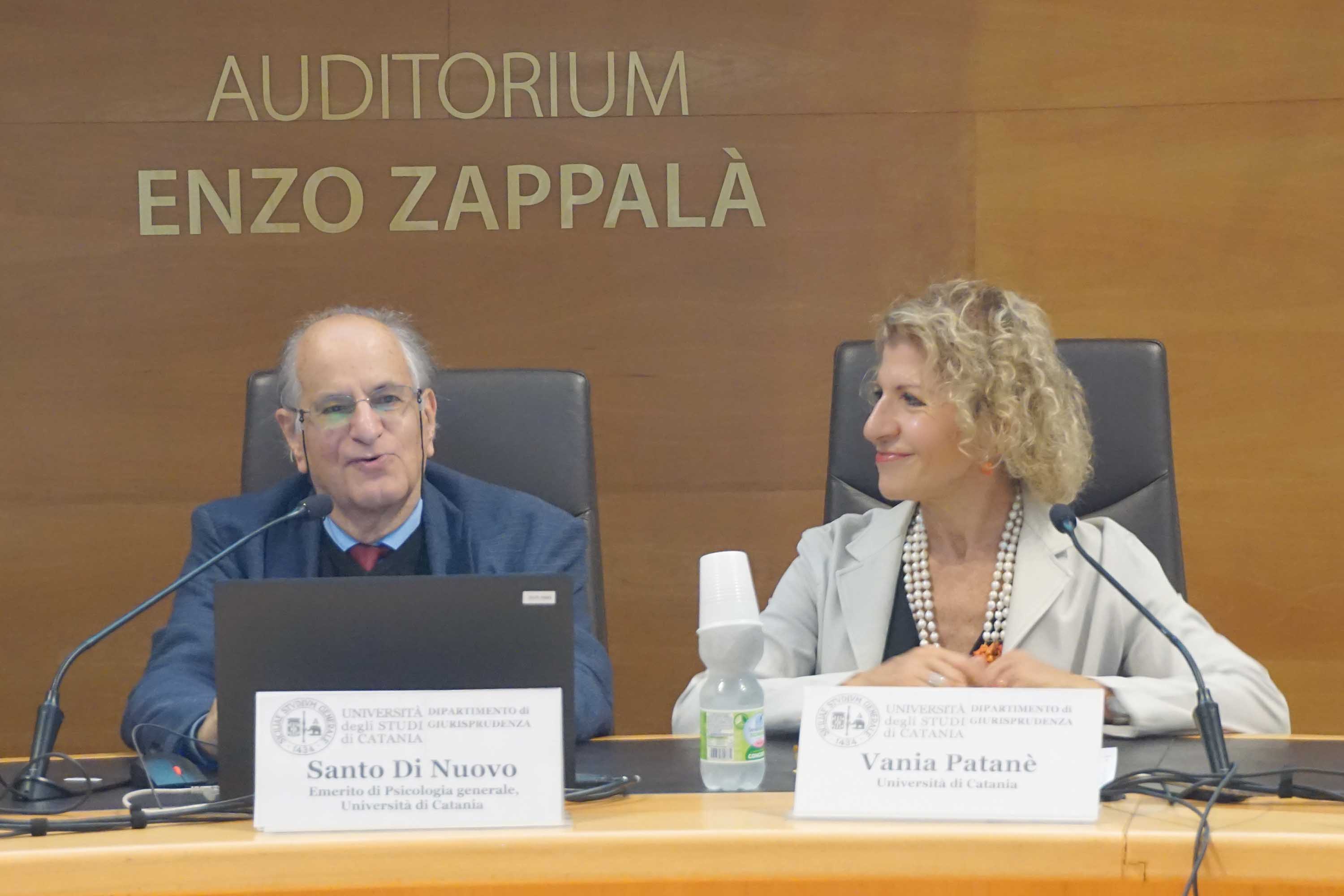 In foto i docenti Santo Di Nuovo e Vania Patanè