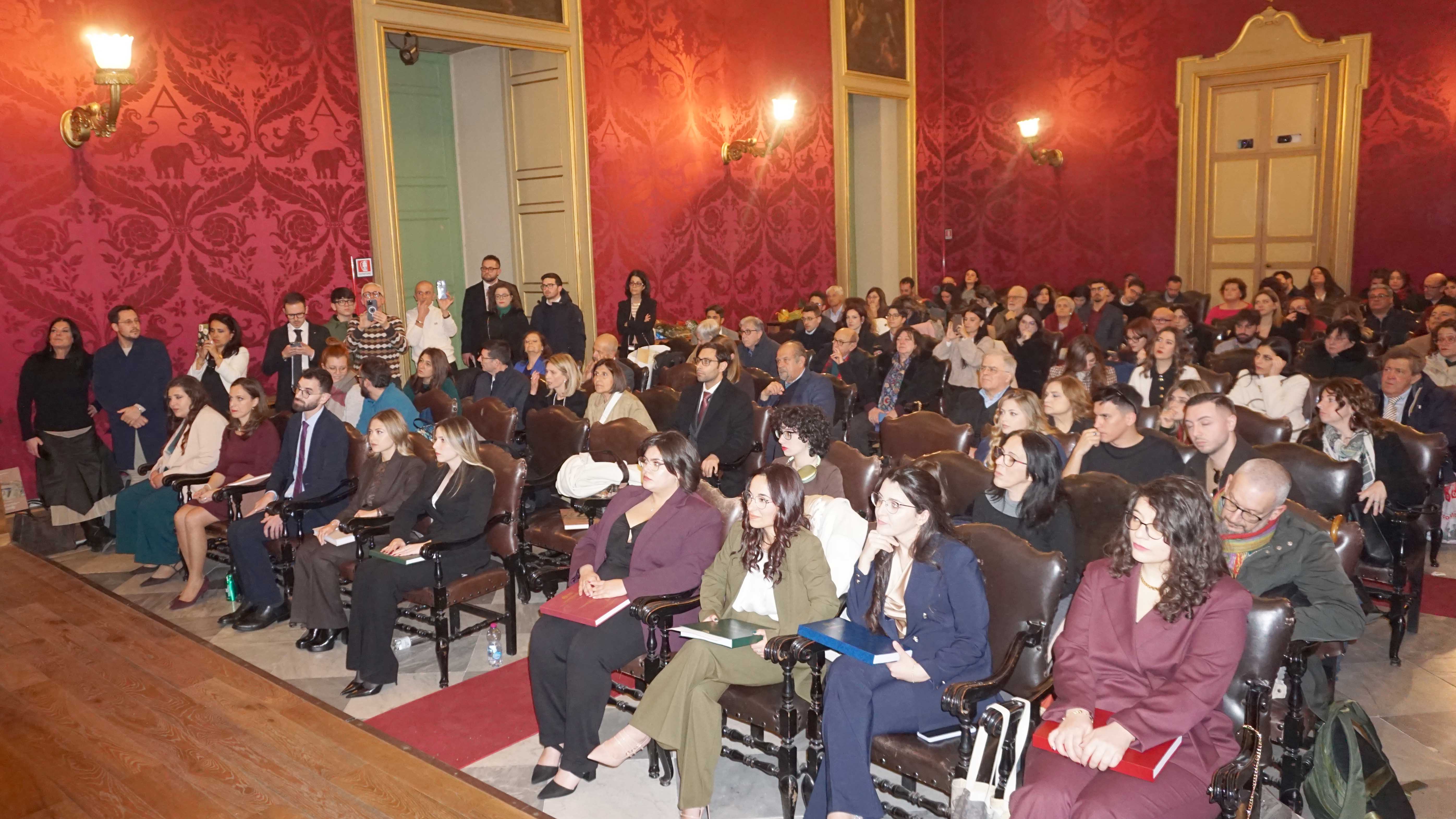 Alcuni presenti alla cerimonia nell'aula magna del Palazzo centrale
