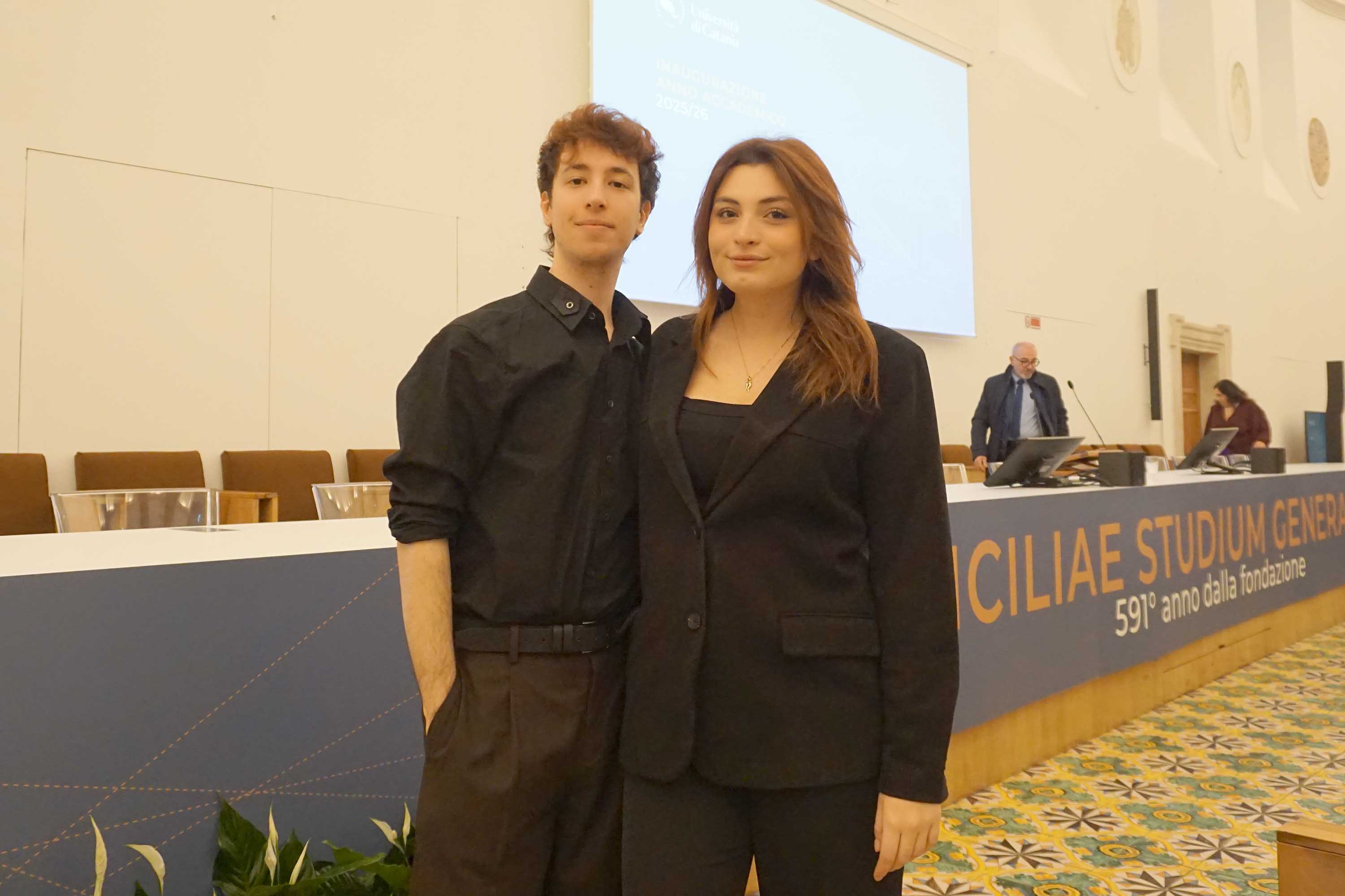 In foto da sinistra Demetrio Galvagno e Miriam Finocchiaro