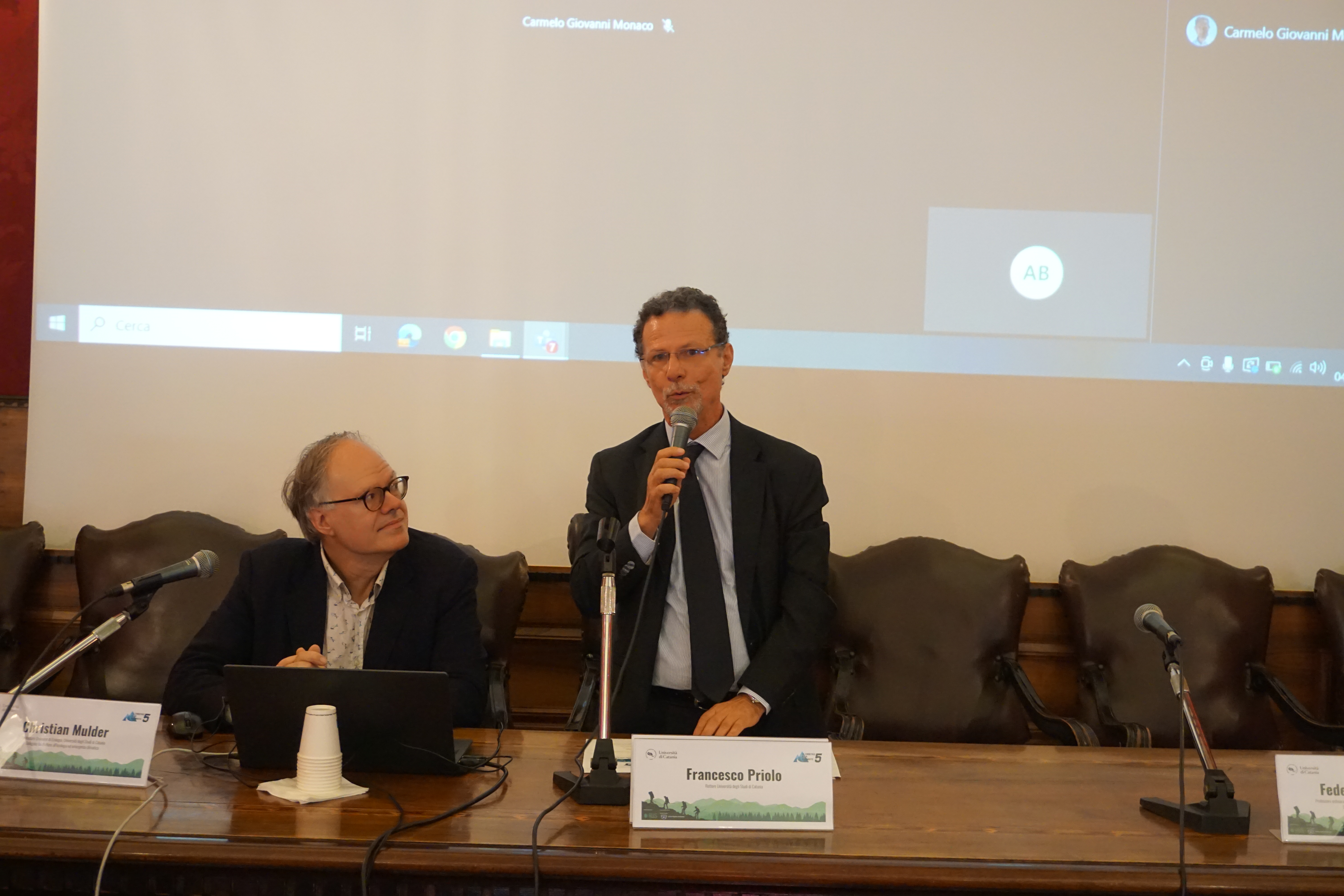 Il rettore Francesco Priolo e il prof. Christian Mulder