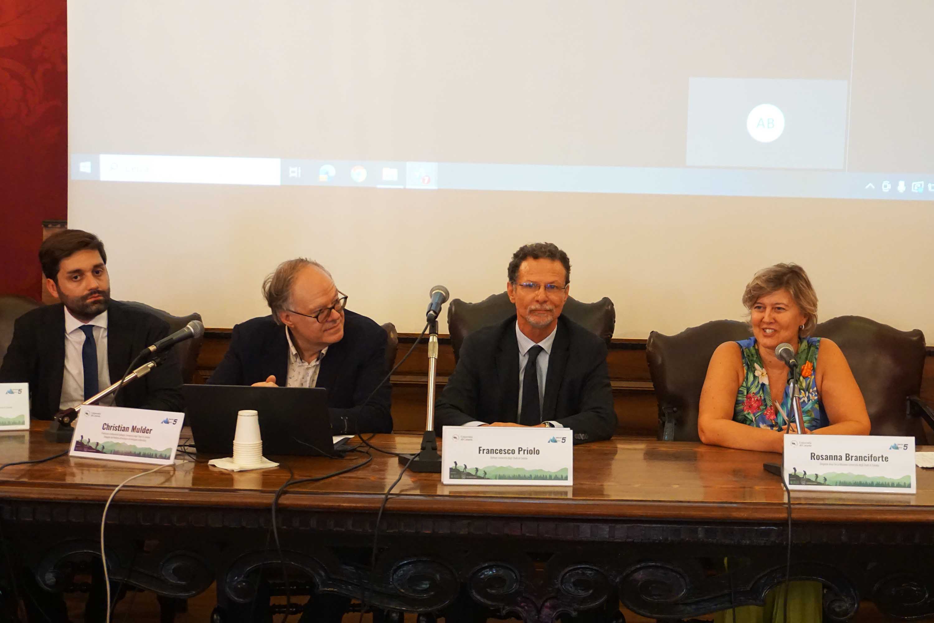 Salvo Tomarchio, Christian Mulder, Francesco Priolo e Rosanna Branciforte