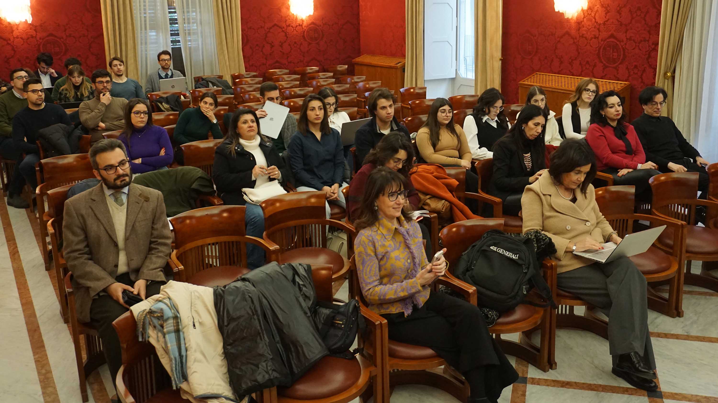 Studenti e ricercatori presenti all'incontro