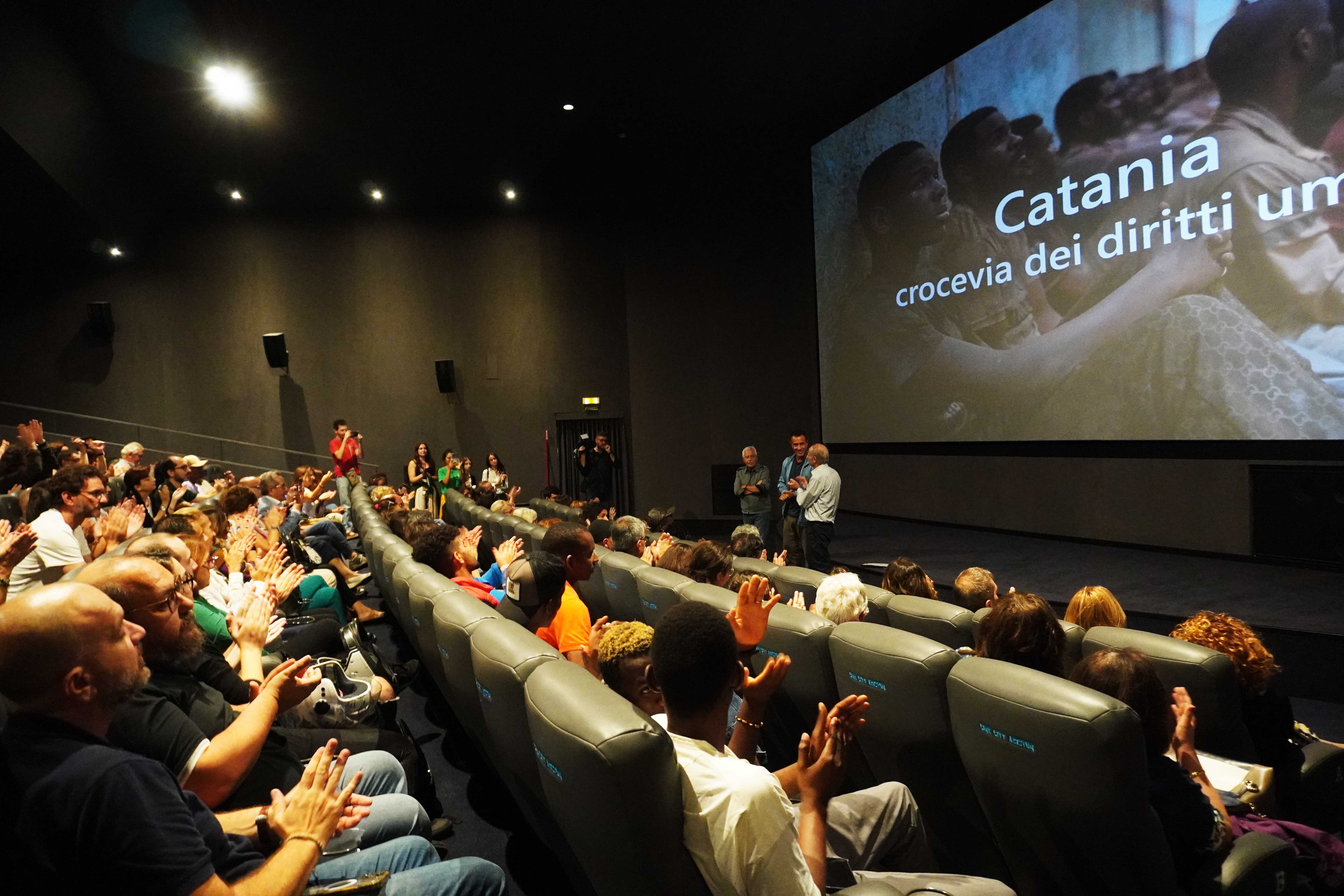 Un momento della presentazione del film "Io Capitano"