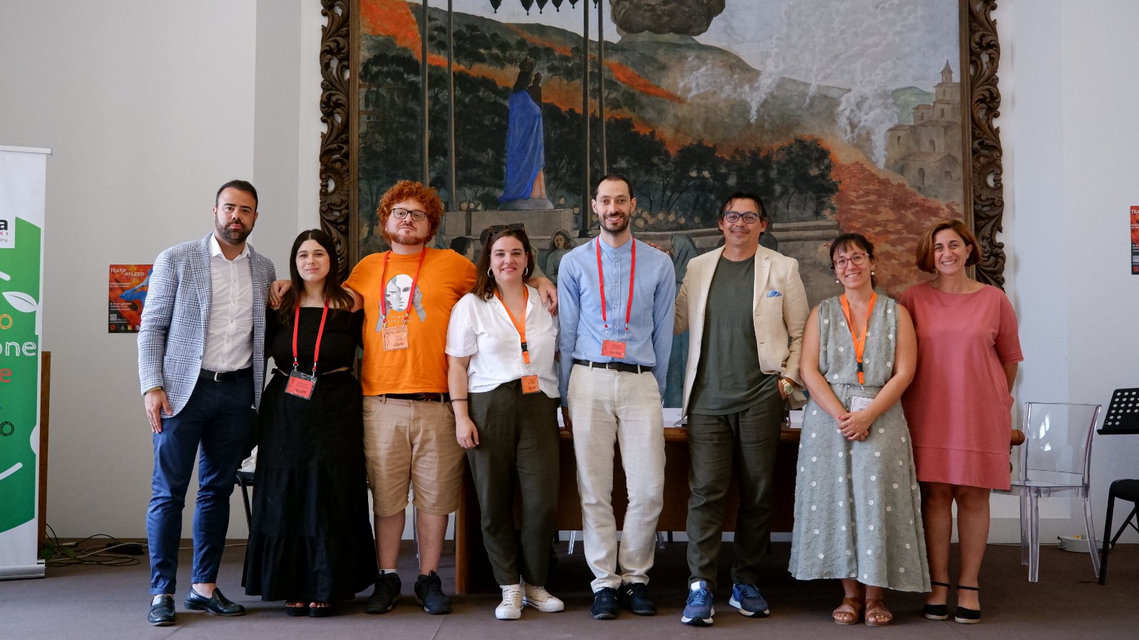 Un momento della presentazione di Teatri Riflessi, in foto gli organizzatori