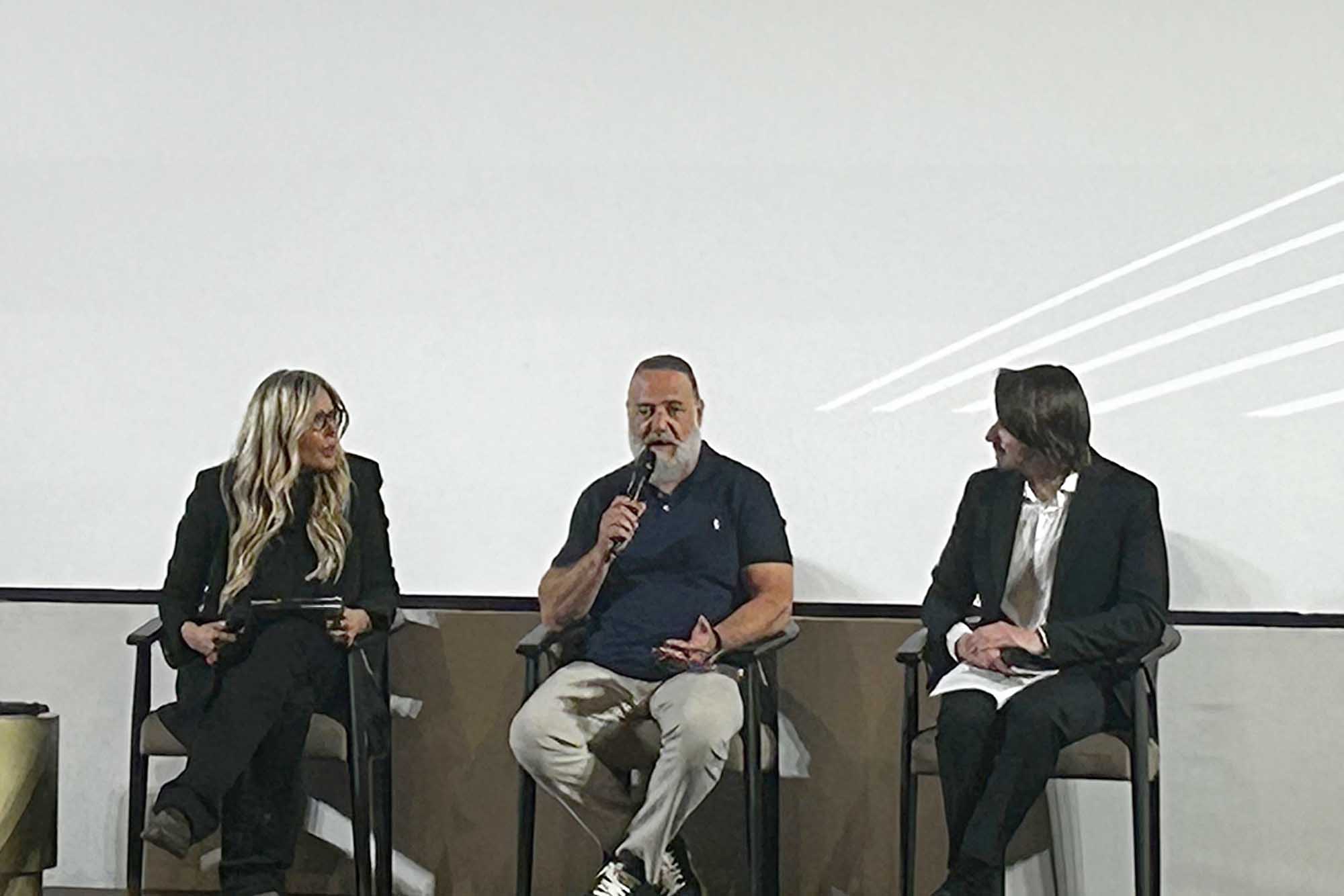 Un momento dell'incontro con il pubblico