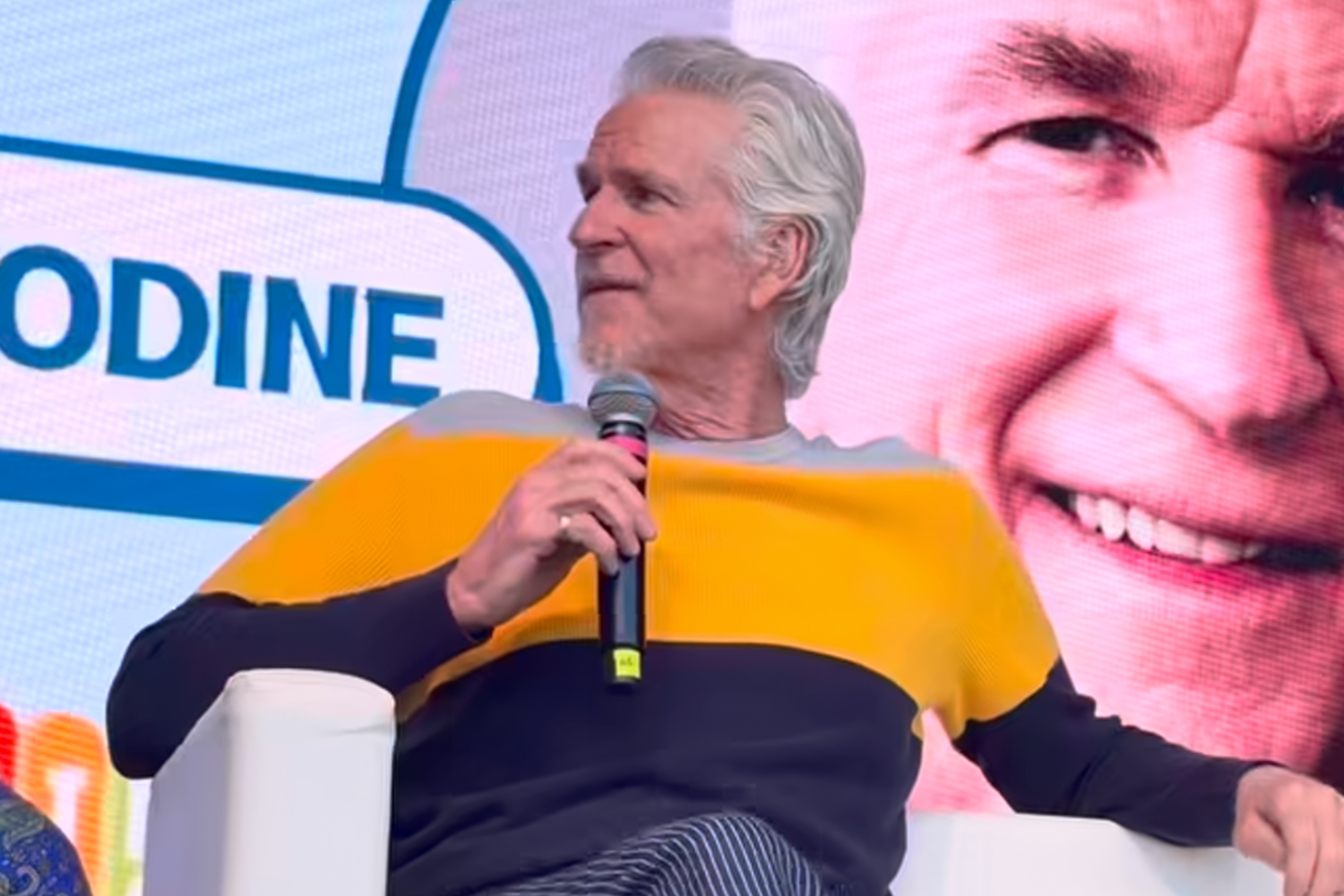 Un momento dell’incontro di Matthew Modine