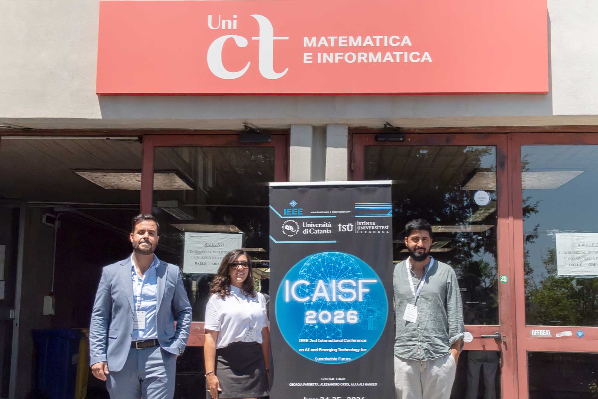 In foto da sinistra a destra Alaa Ali Hameed, Georgia Fargetta e Alessandro Ortis