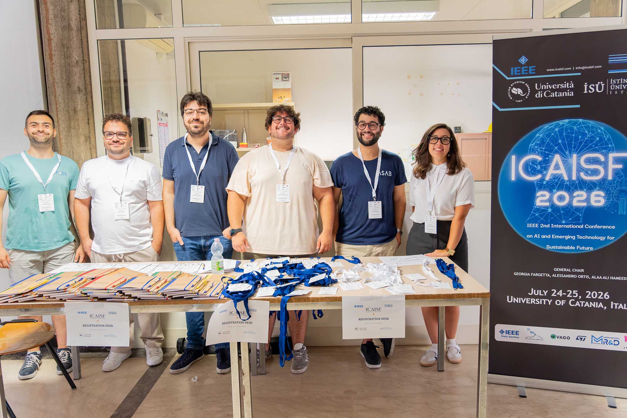 In foto da sinistra Lorenzo Catania, Luca Guarnera, Rosario Licciardello, Dario Pishvai e Georgia Fargetta