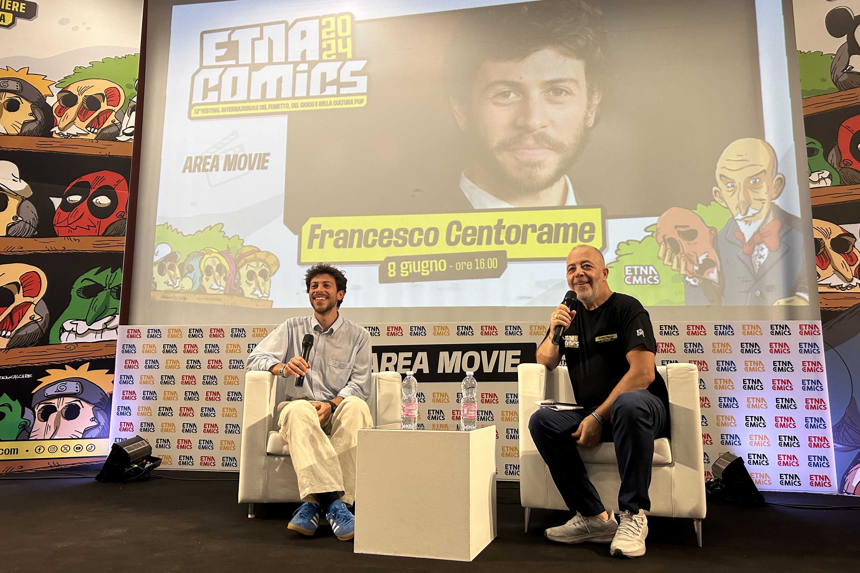 Francesco Centorame che dialoga con il pubblico