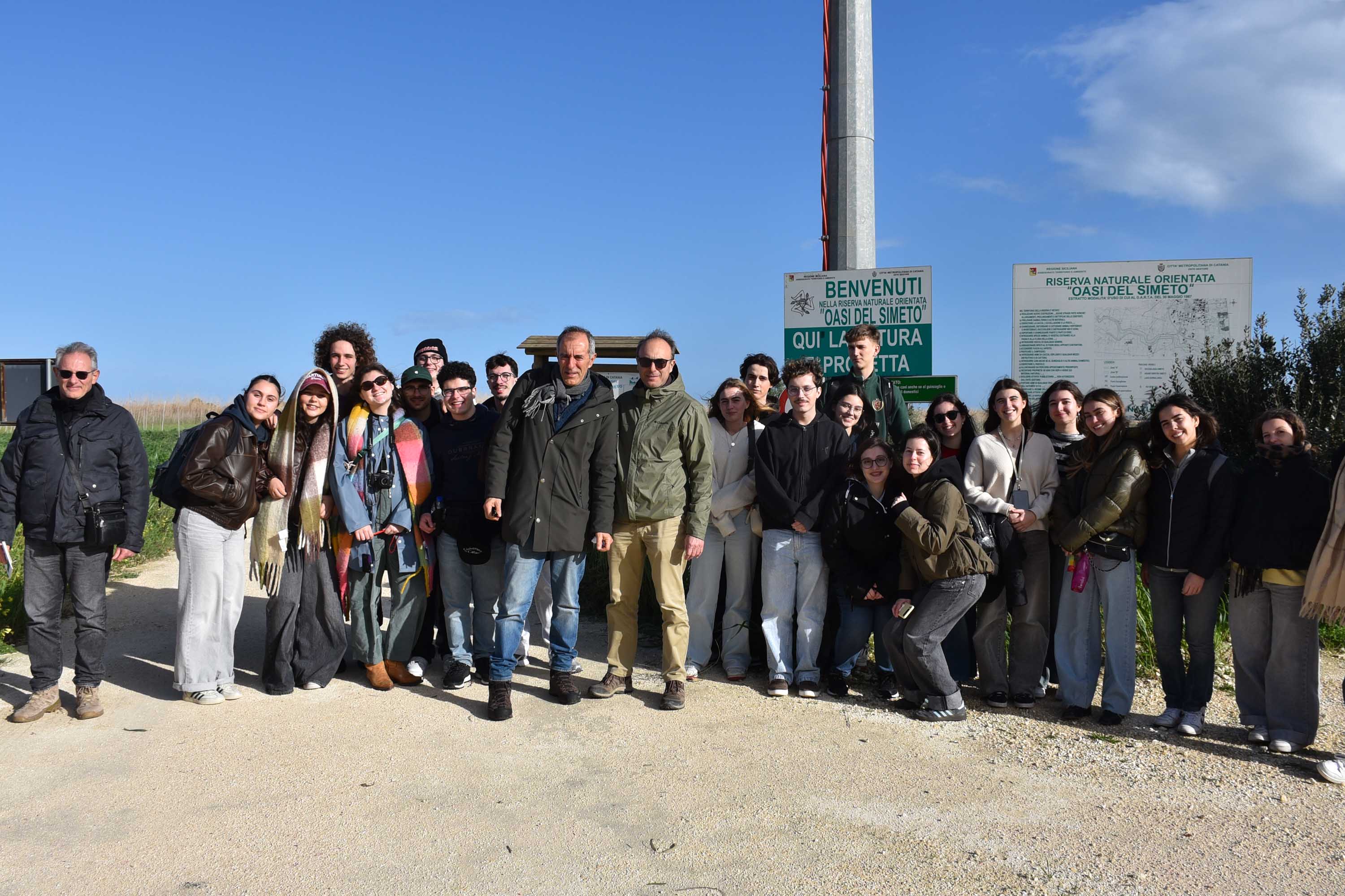 Gli studenti all'Oasi del Simeto