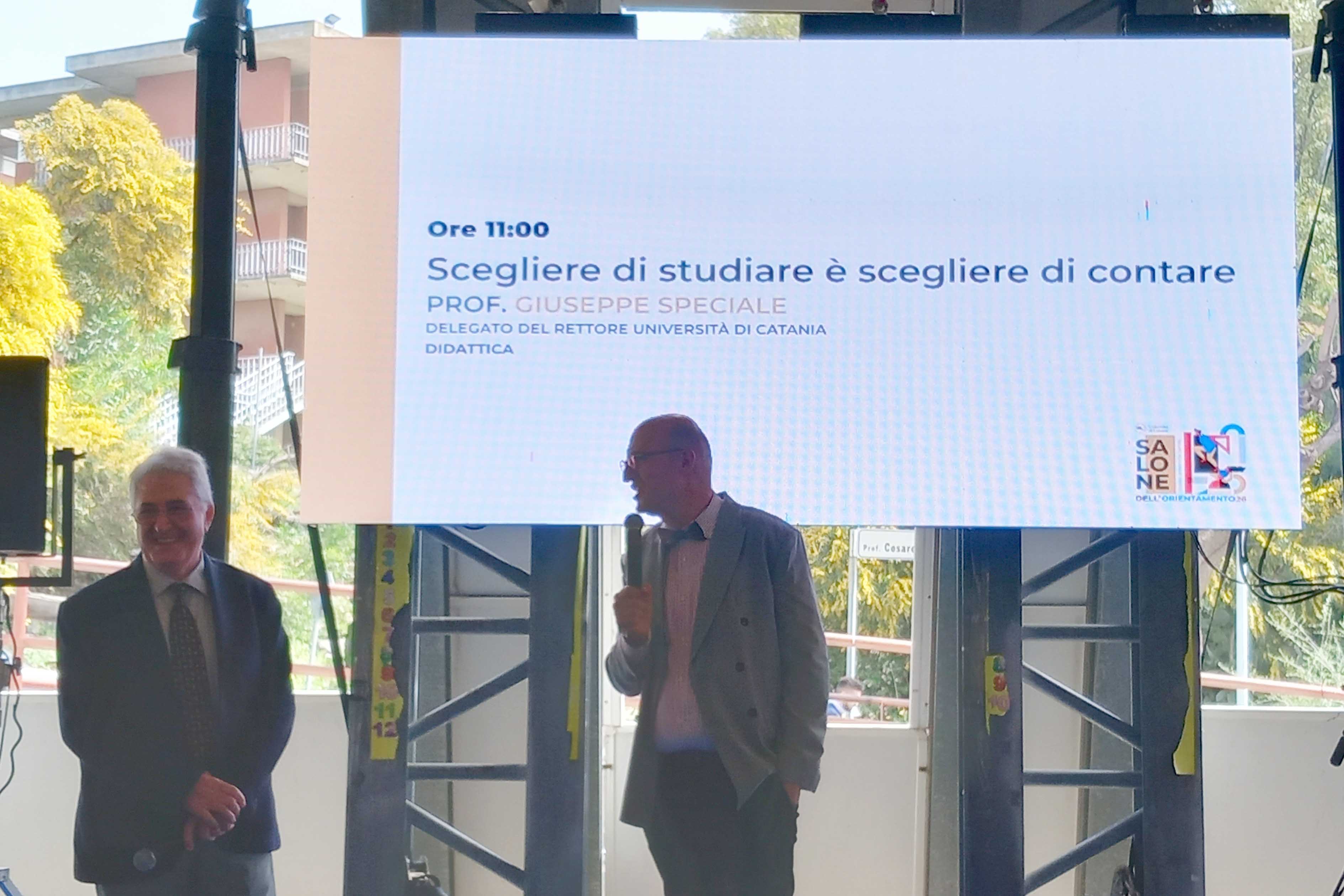 I docenti Giuseppe Speciale e Cosimo Fortuna