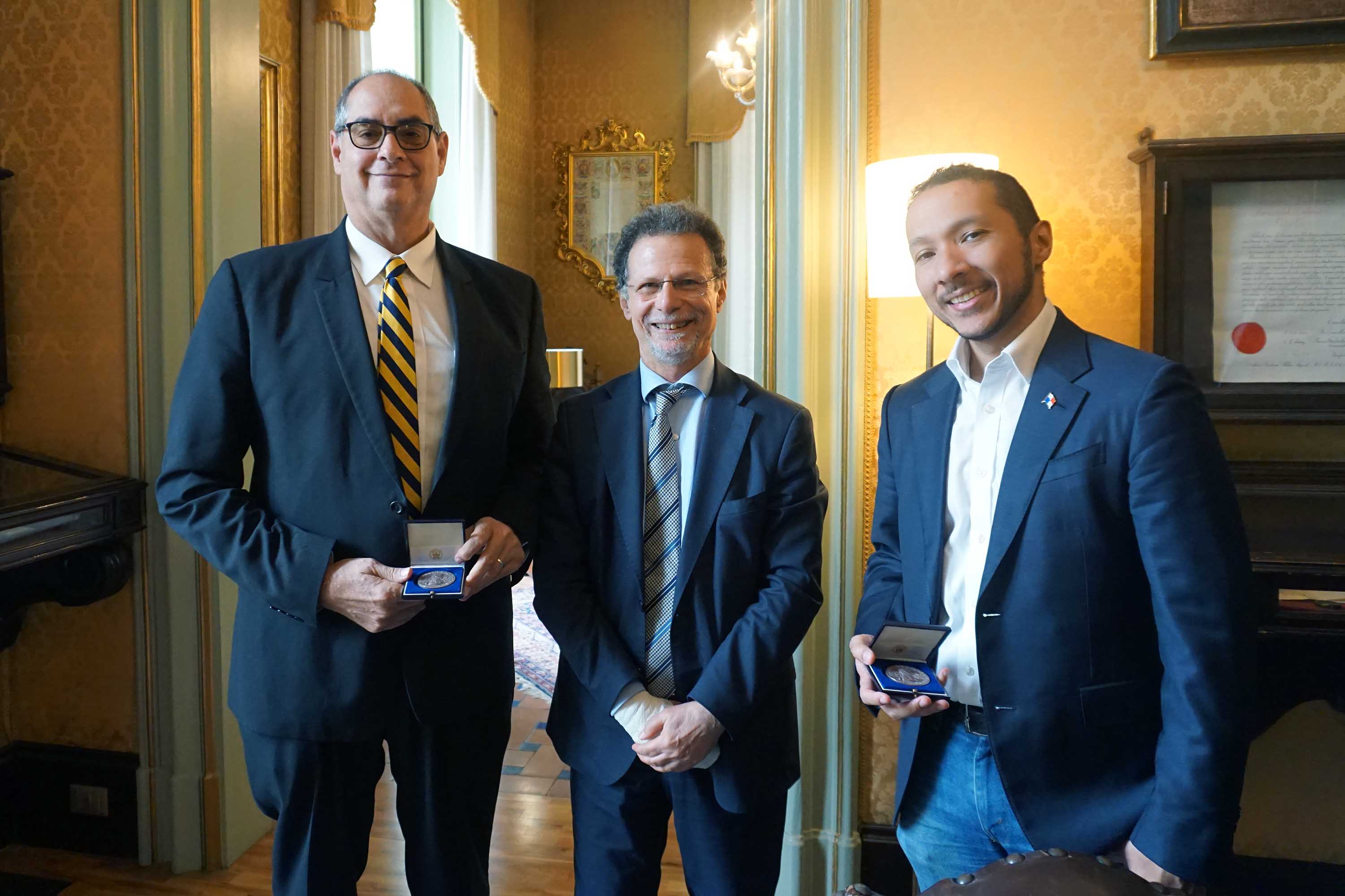 In foto da sinistra Franklin A. Morales, Francesco Priolo e Victor Sánchez