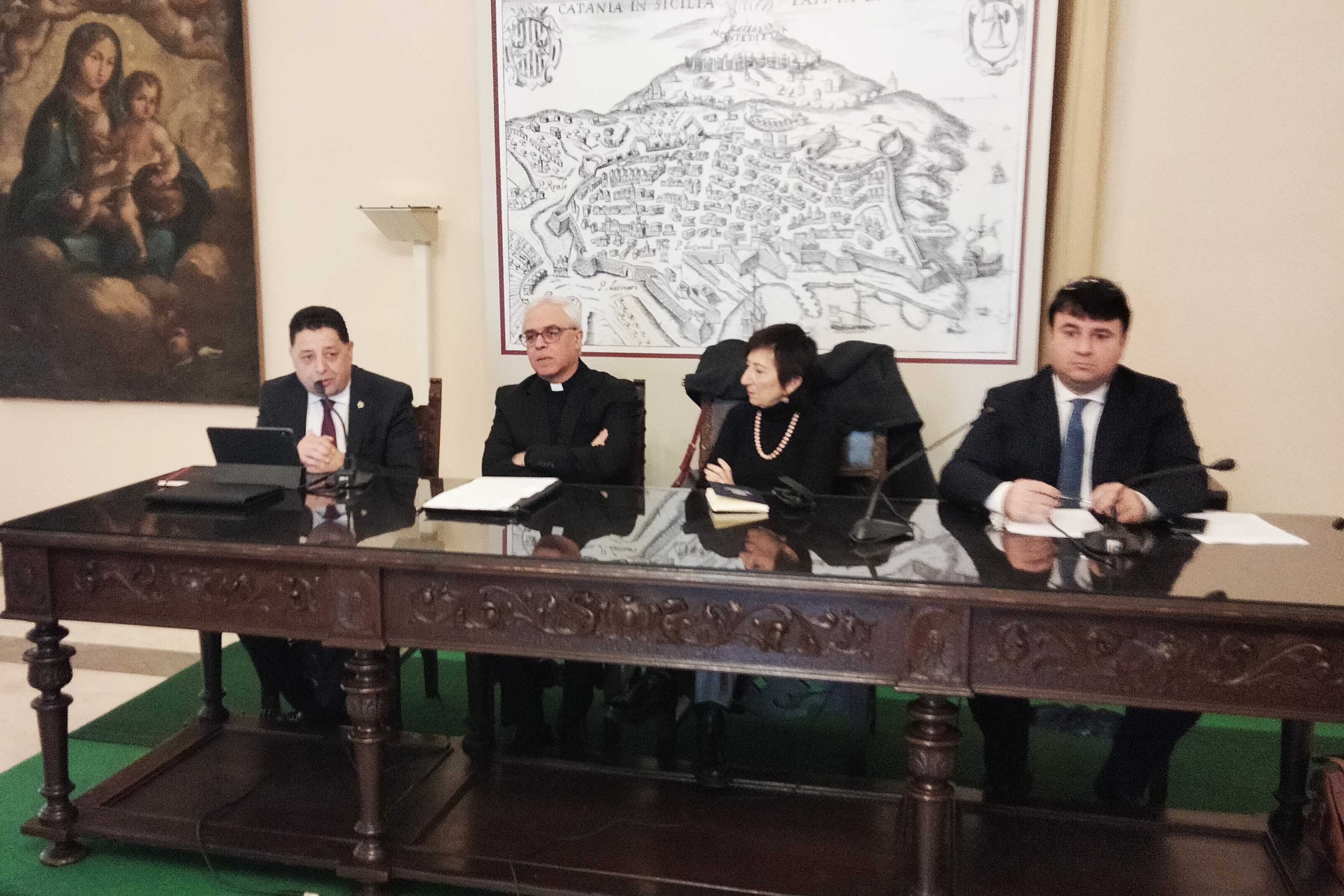 Un momento dell'intervento dell'Imam di Catania