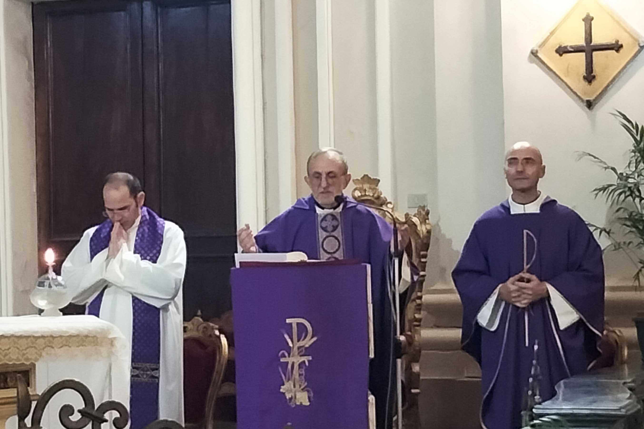 Un momento della celebrazione di don Vincenzo Branchina