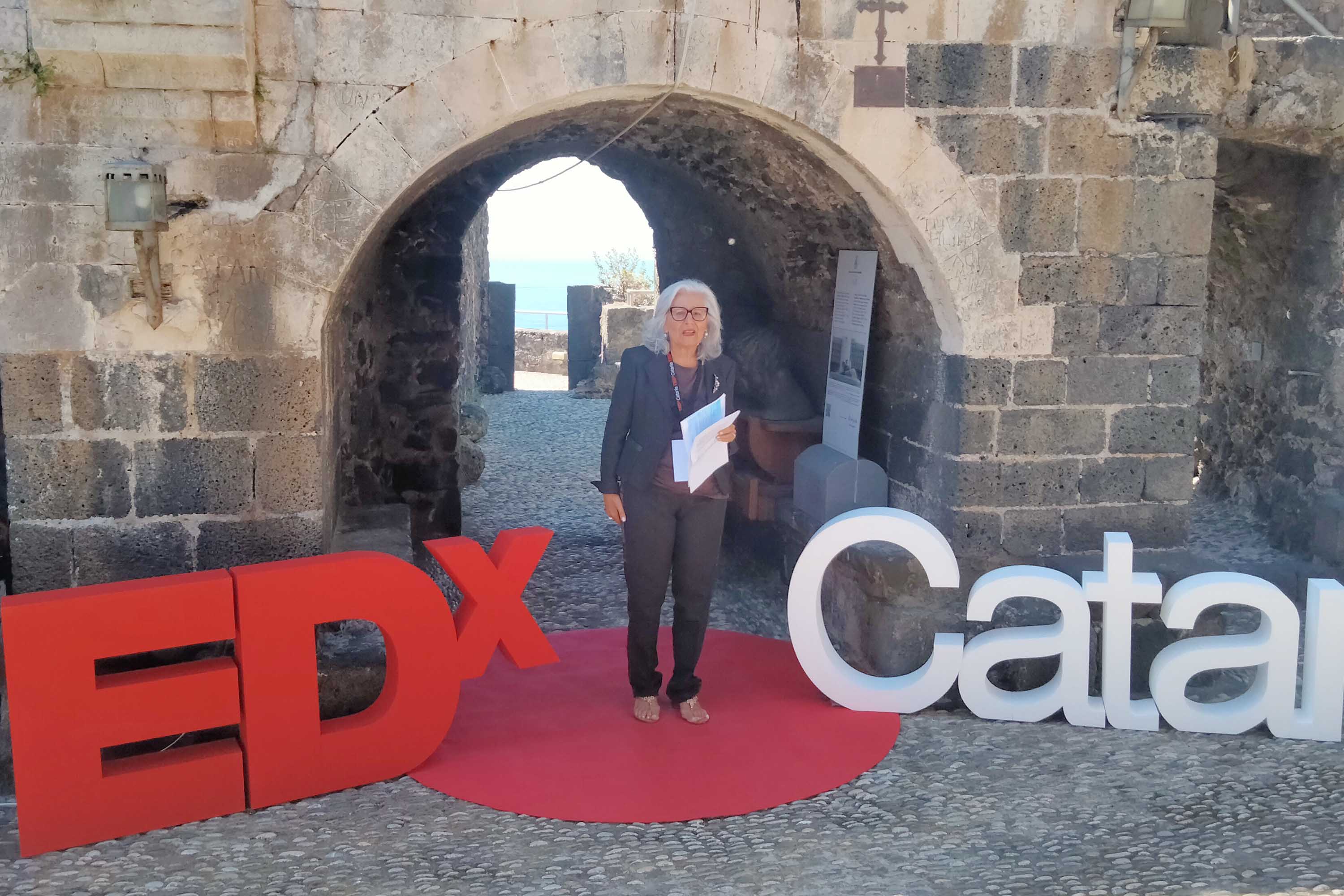Un momento dell'intervento della prof.ssa Margherita Ferrante