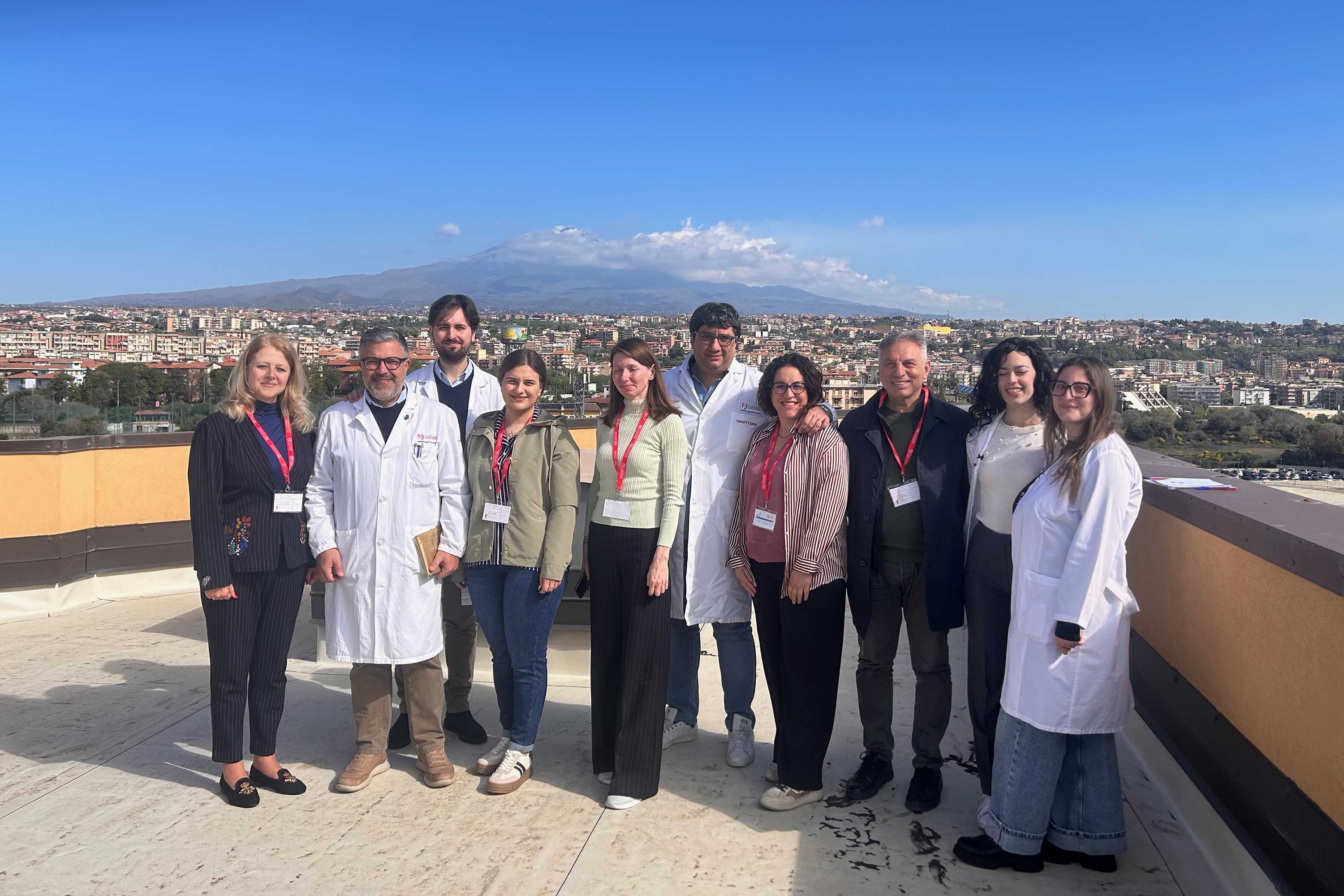 La delegazione dell'Insp insieme con i ricercatori del Coehar