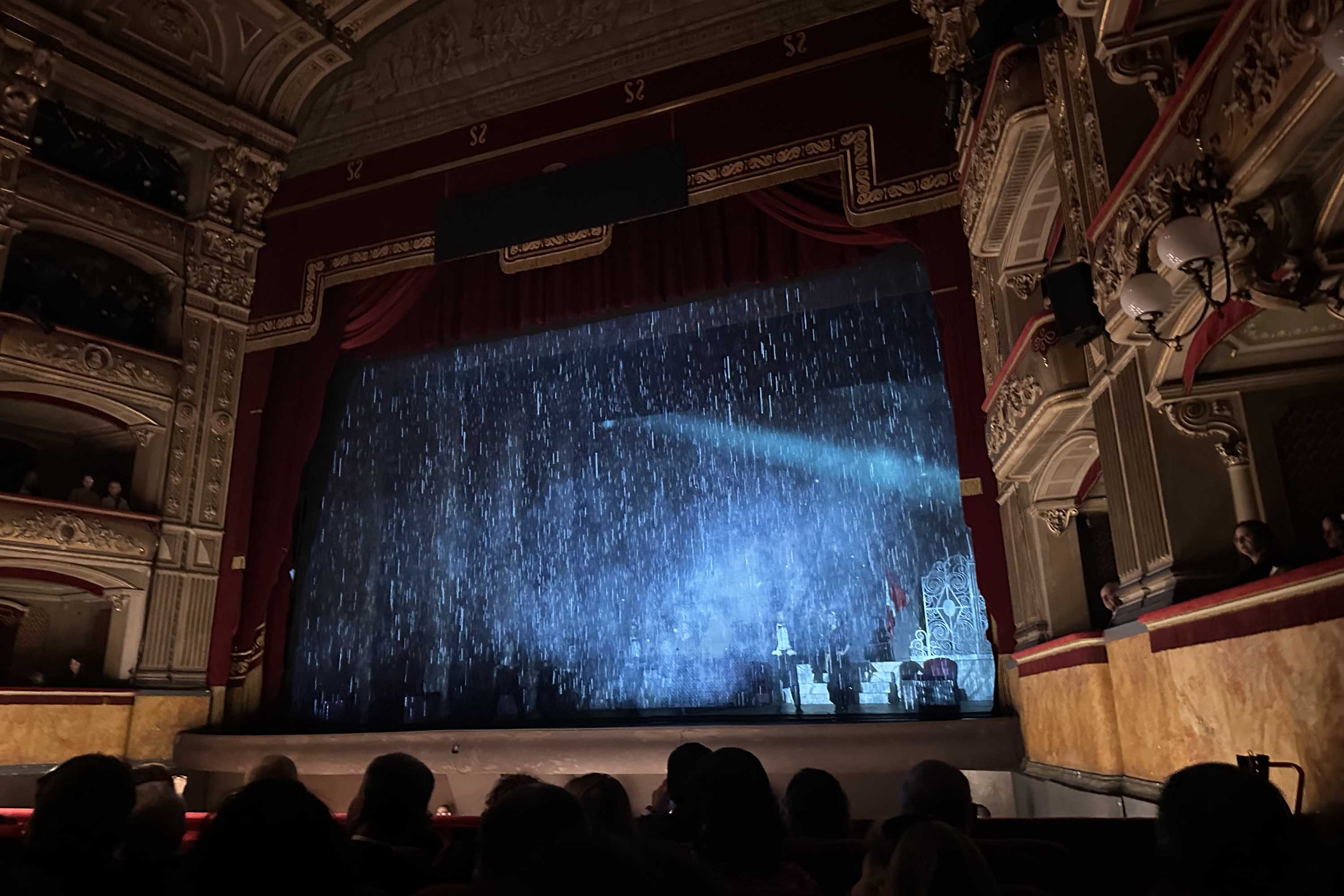 Proiezione che ha segnato l'inizio dello spettacolo