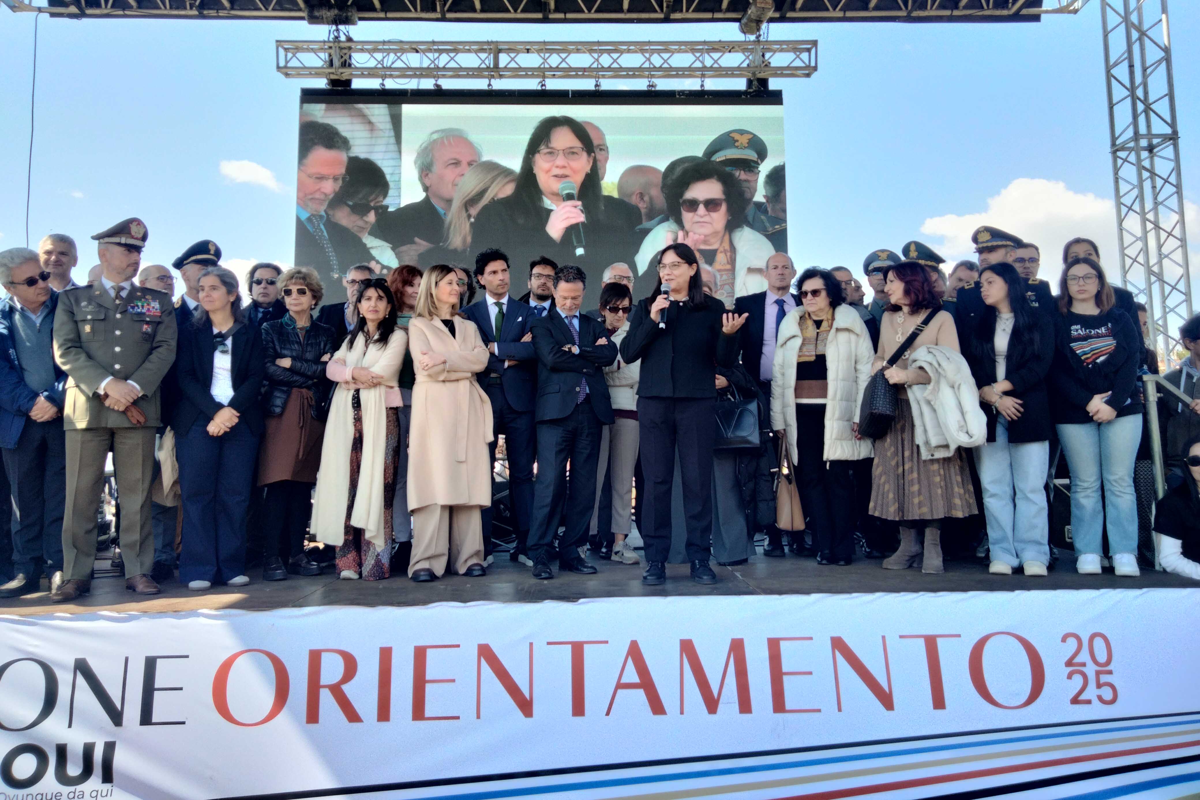 Un momento dell'intervento della prof.ssa Maria Violetta Brundo