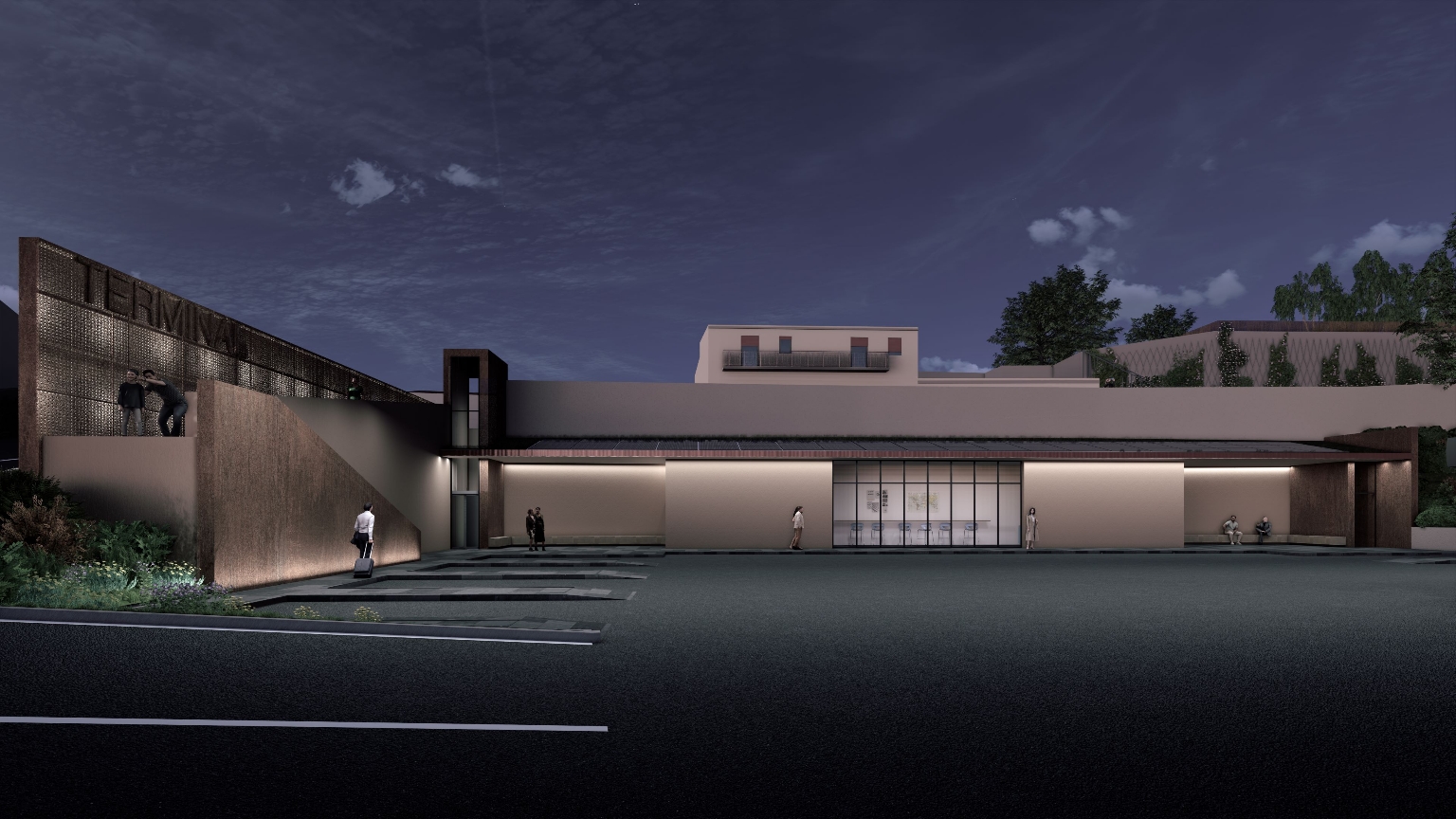 Rendering lavori ex Matrice Parcheggio bus