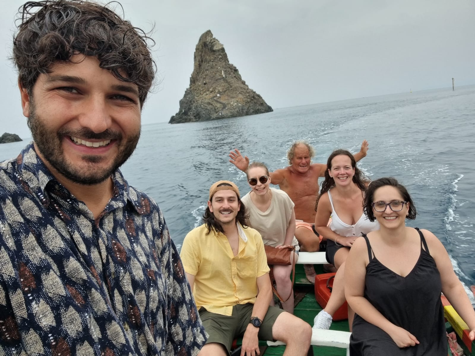 Un momento della gita in barca