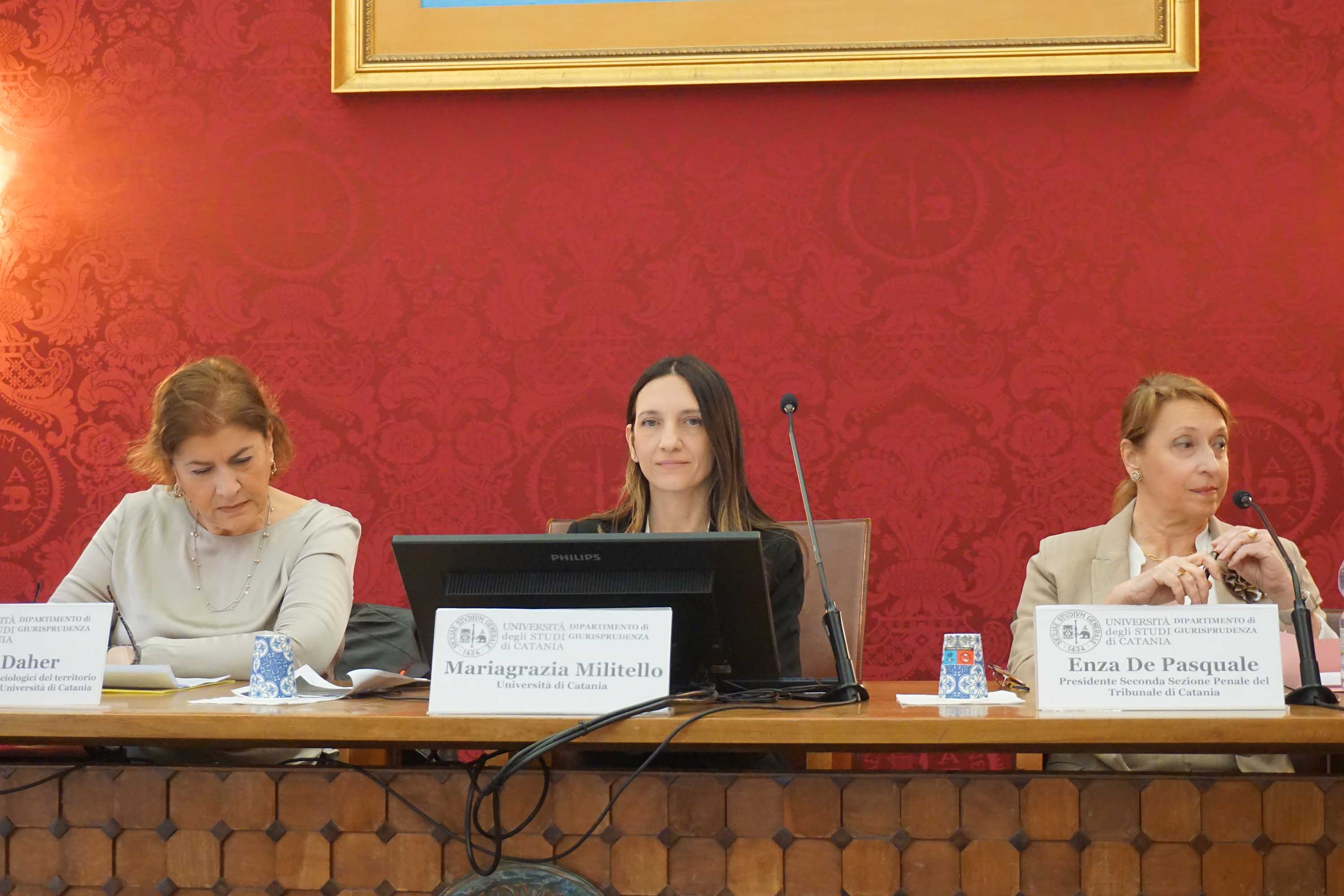 Un momento dell'intervento della docente Mariagrazia Militello