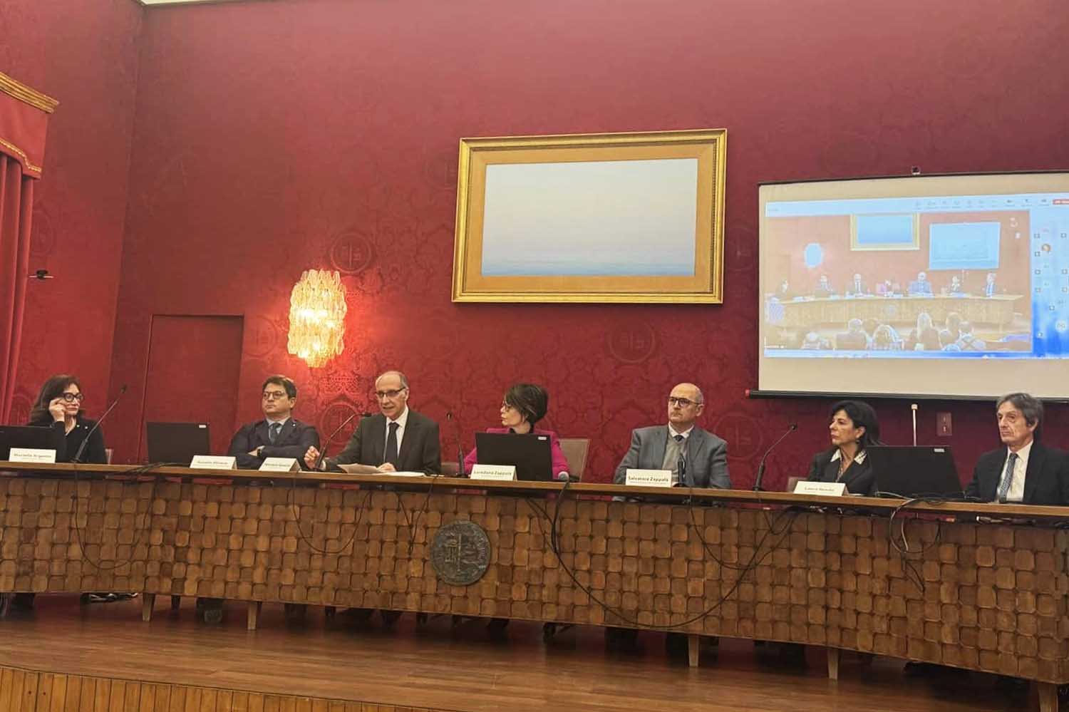 Un momento dell'intervento del dott. Pancrazio Savasta