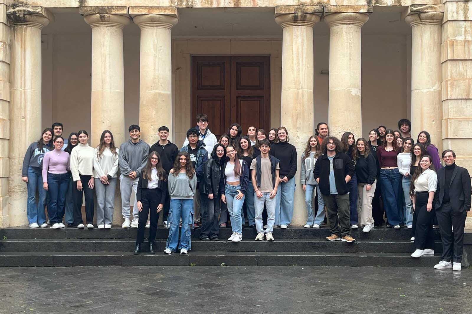 Gli allievi partecipanti allo stage di preparazione alle Olimpiadi di Neuroscienze