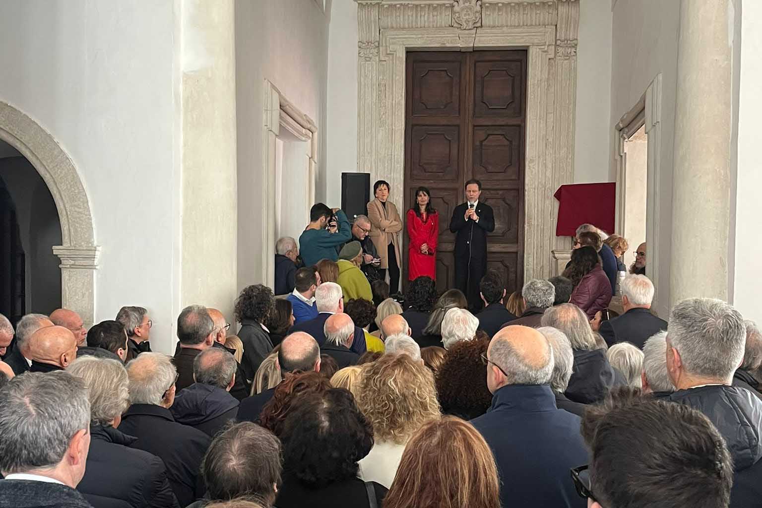 Un momento dell'intervento del rettore Francesco Priolo