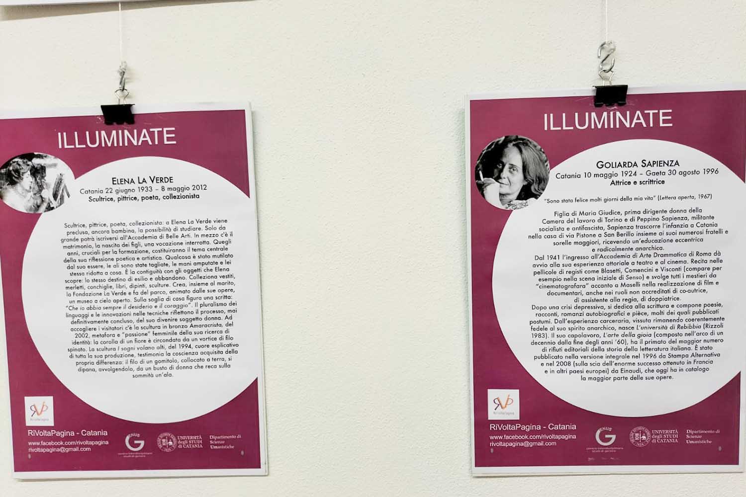 I panel dedicati a Elena La Verde e Goliarda Sapienza
