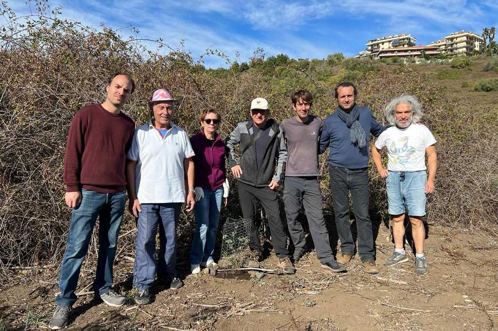 Alcuni componenti del Csa insieme con il personale dell'area protetta