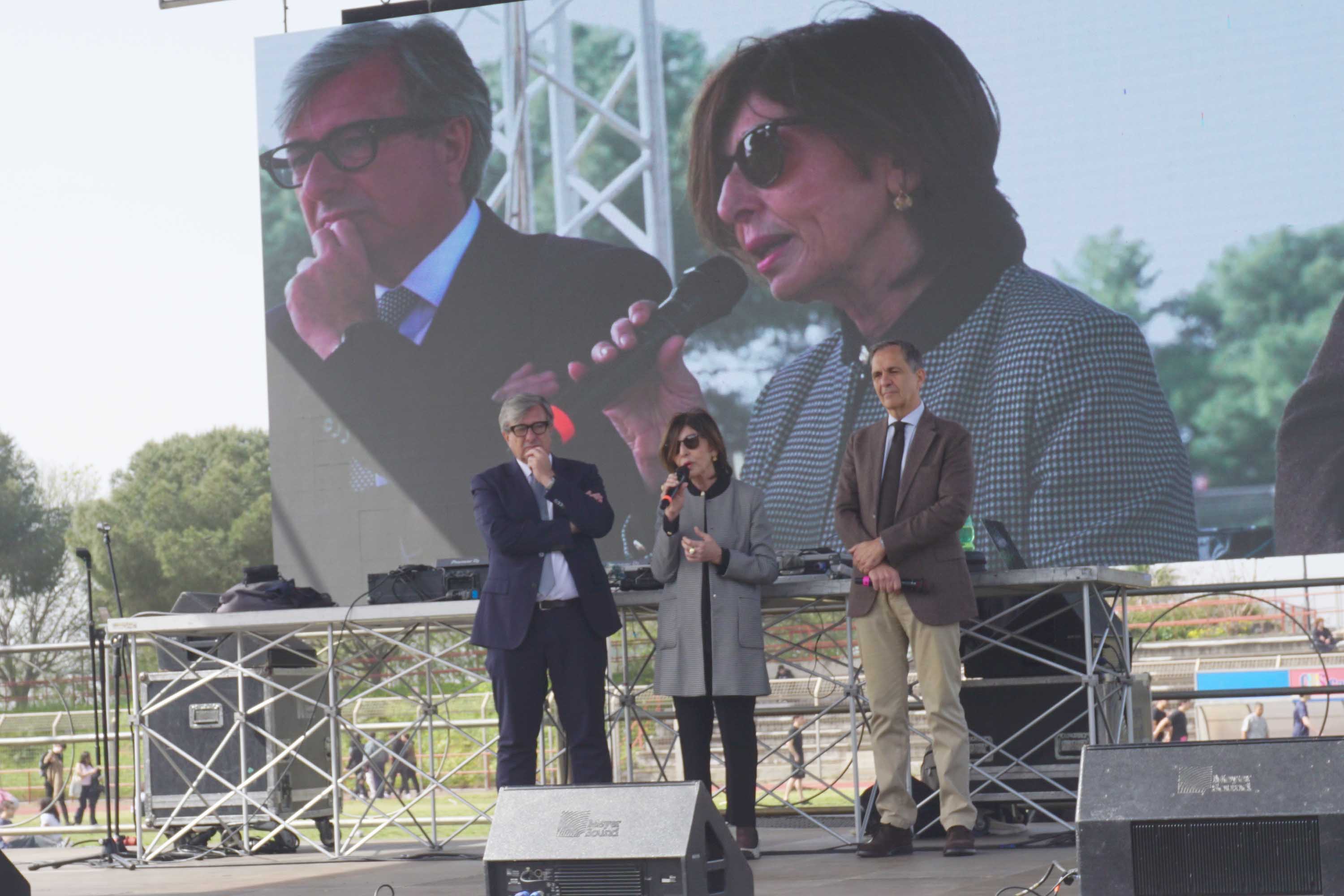 Un momento dell'intervento della prorettrice Lina Scalisi