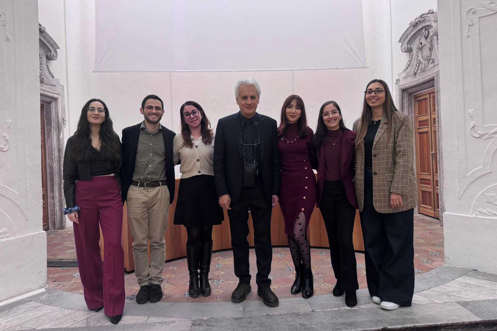 Il team di ricerca di Unict con il prof. Andrea Manganaro