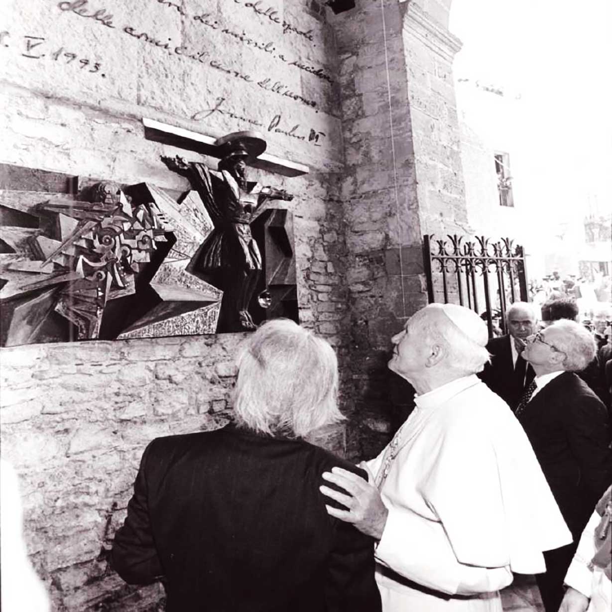 La visita di Giovanni Paolo II al centro di Erice