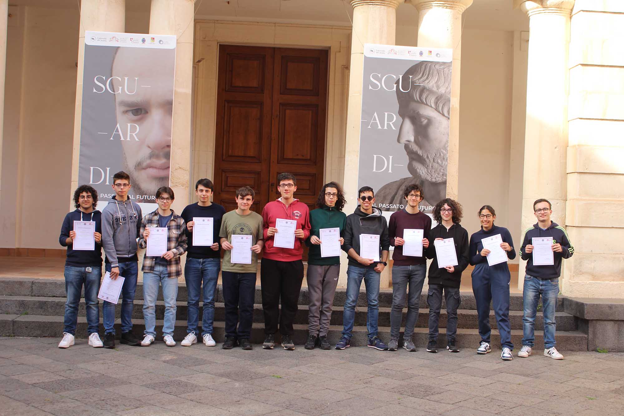 I liceali che hanno preso parte all'iniziativa