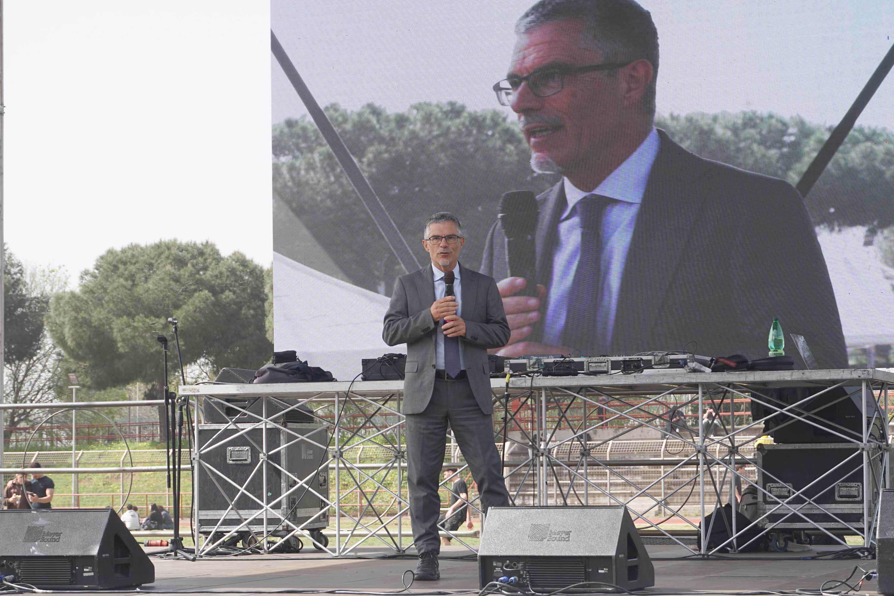 Un momento dell'intervento del direttore generale d'ateneo, Corrado Spinella